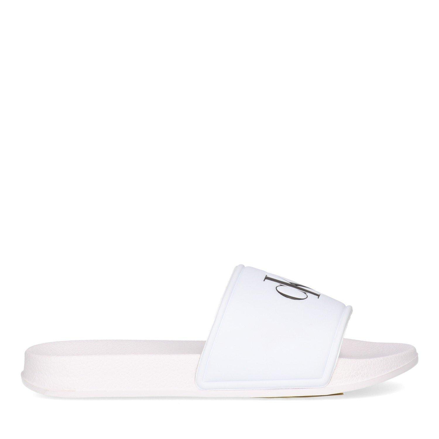 White - Calvin Klein Jeans - Kids' Pool Sliders - 1