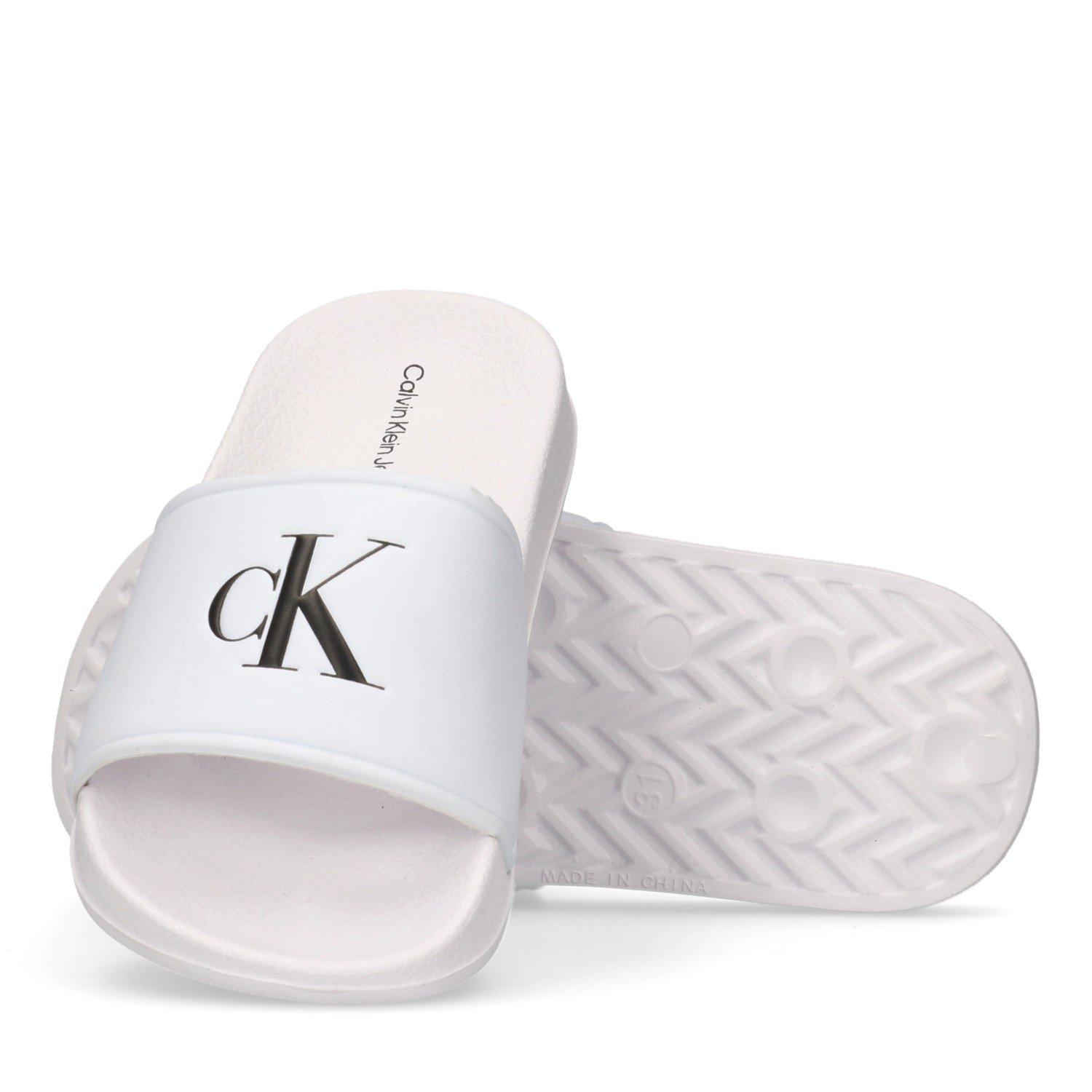 Bijela - Calvin Klein Jeans - Kids' Pool Sliders - 3