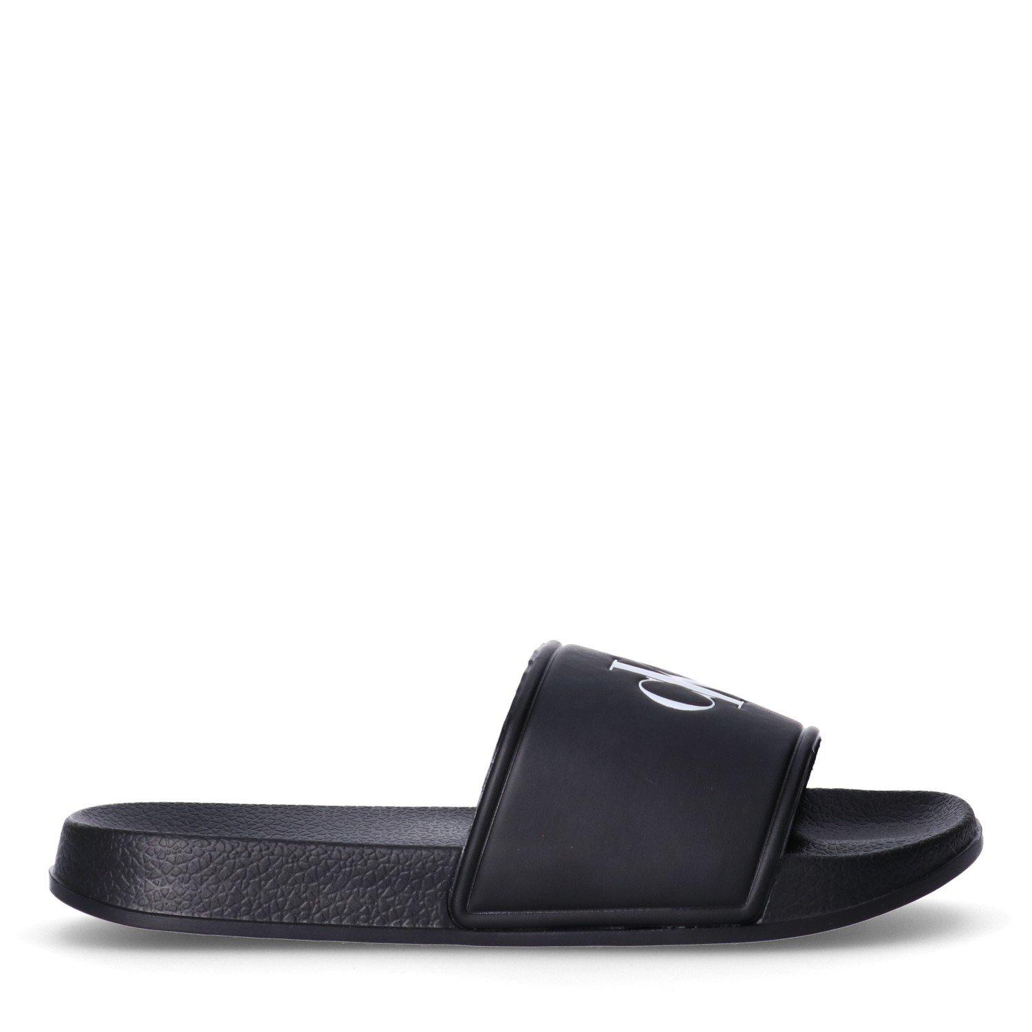 Calvin Klein Jeans Boys Kids' Pool Sliders - Black - C11.5 (30)