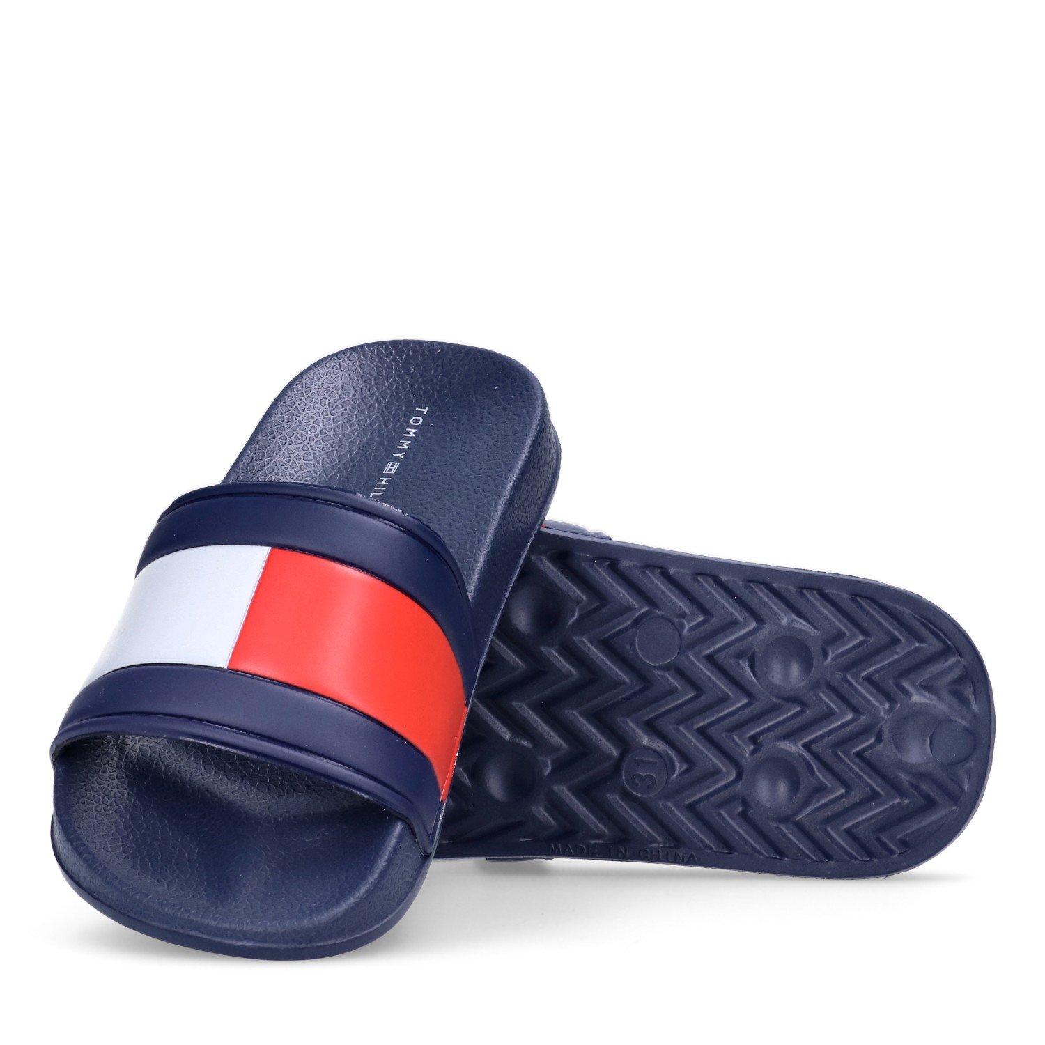 Navy Blue - Tommy Hilfiger - Kids' Flag Sliders - 3
