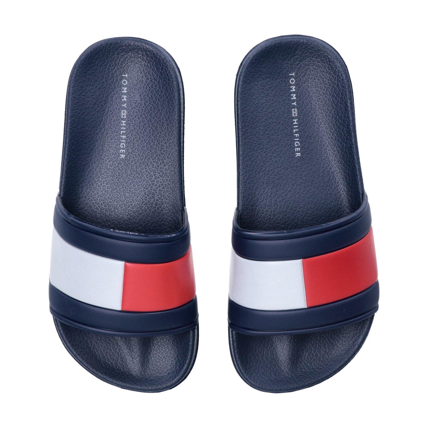 Navy Blue - Tommy Hilfiger - Kids' Flag Sliders - 4