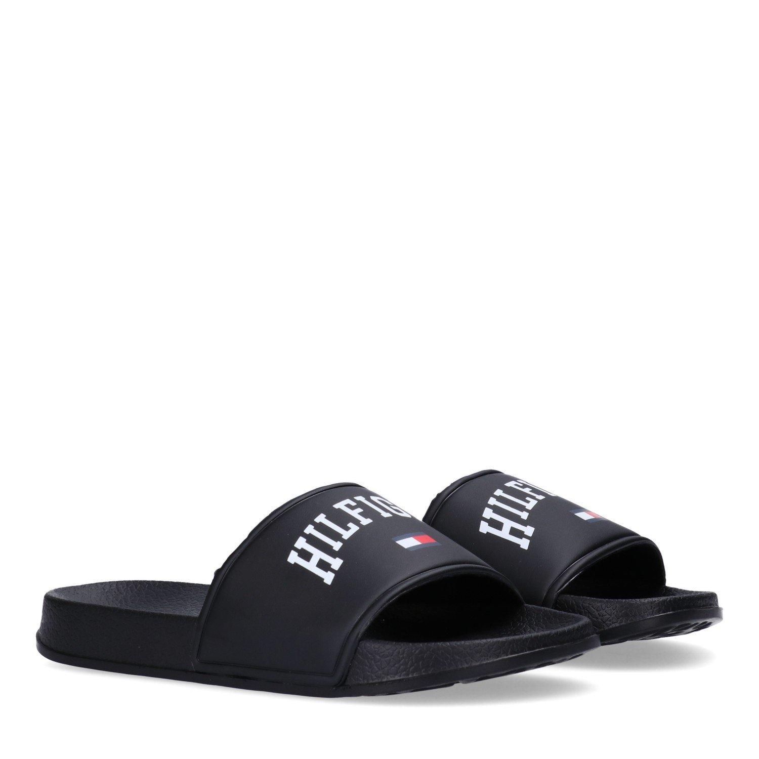 Black - Tommy Hilfiger - Kids' Slip-On Cushioned Pool Sliders - 2