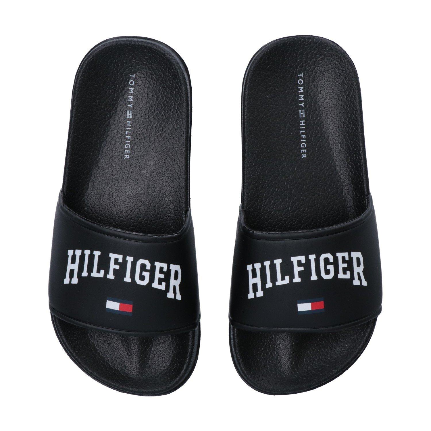 Black - Tommy Hilfiger - Kids' Slip-On Cushioned Pool Sliders - 4