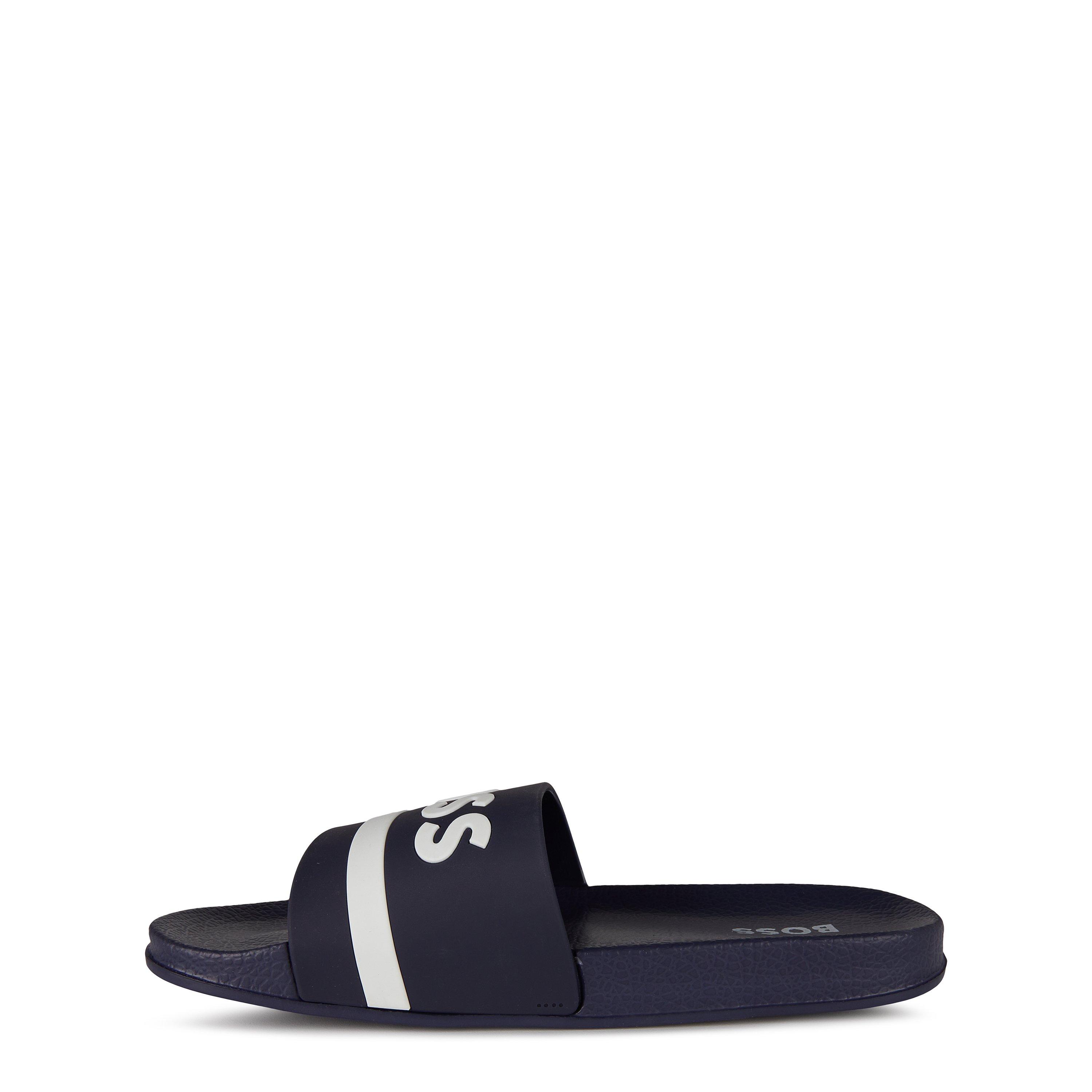 Navy 849 - Boss - Kids Logo Sliders with Logo Design Sandals - 2