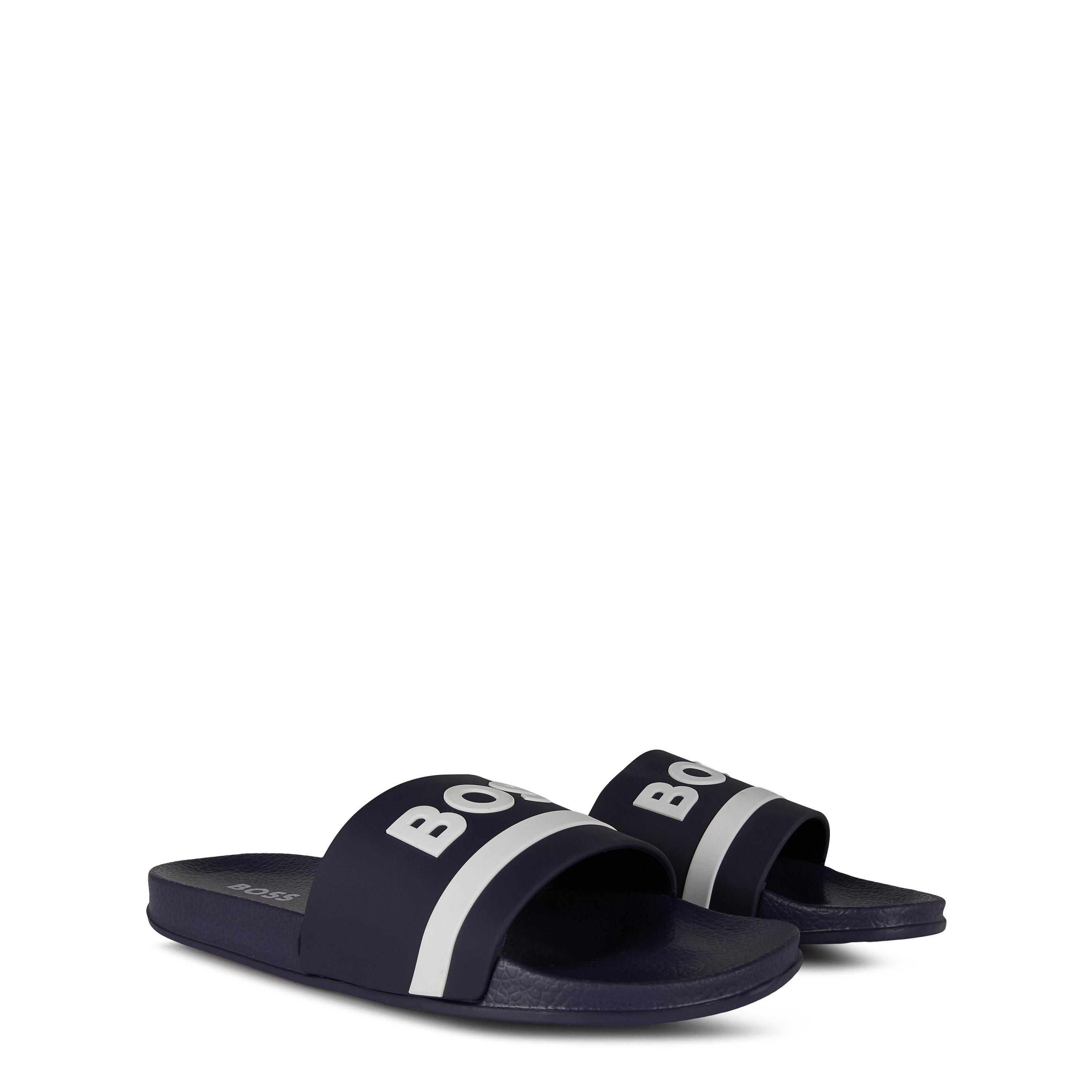 Navy 849 - Boss - Kids Logo Sliders with Logo Design Sandals - 3