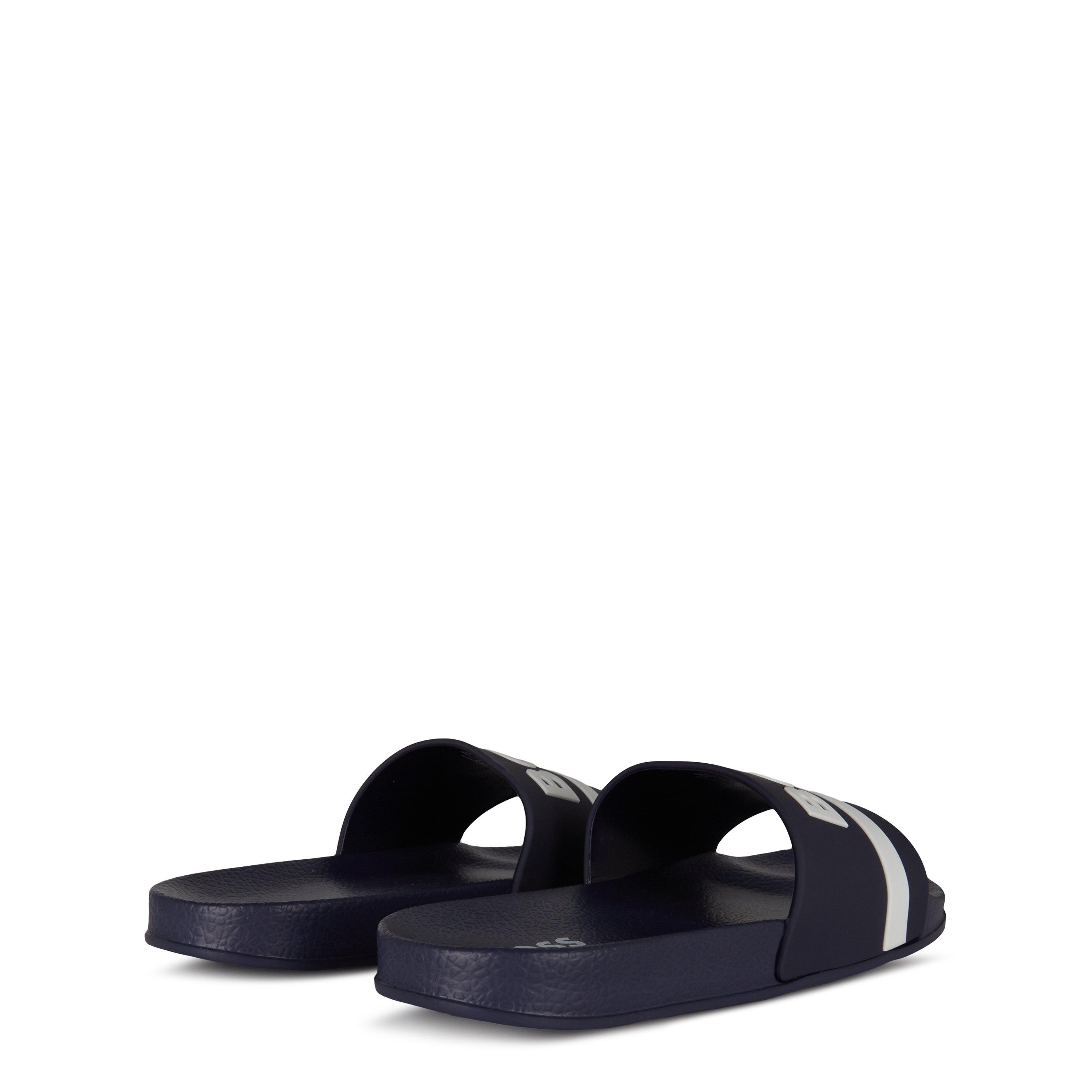 Navy 849 - Boss - Kids Logo Sliders with Logo Design Sandals - 4