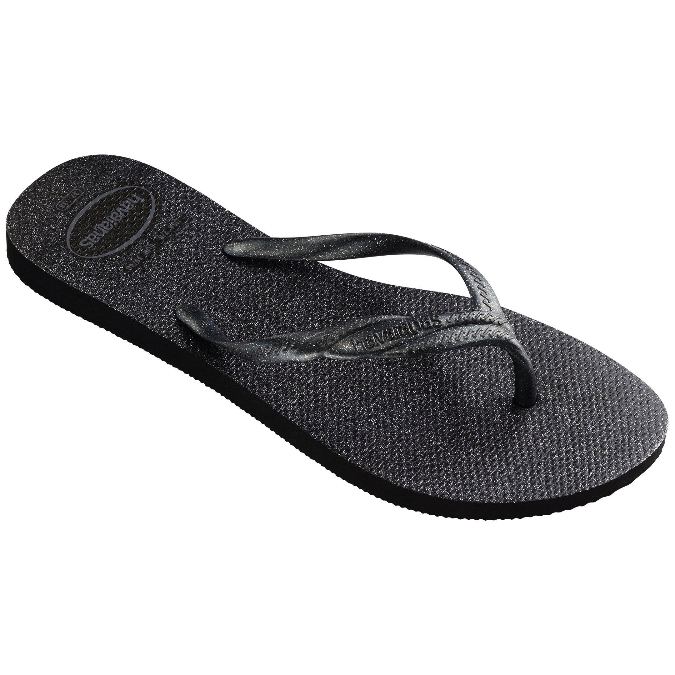 Schwarz/Grau - Havaianas - Hav. Fantasia Gloss Black/Grey 35/3 Flip Flops Womens - 2