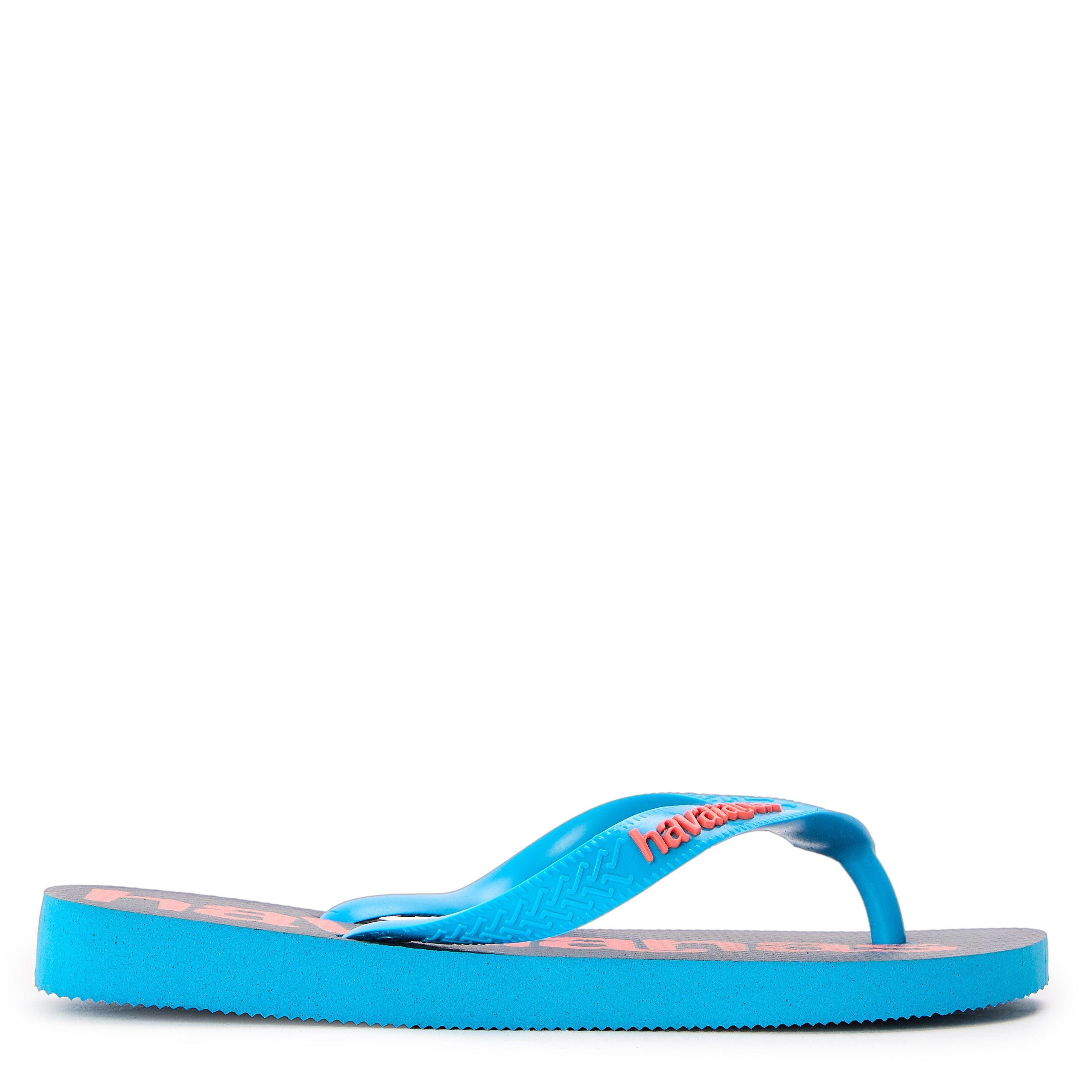 Havaianas Women's Top Logomania Flip Flops Turquoise - 3/4