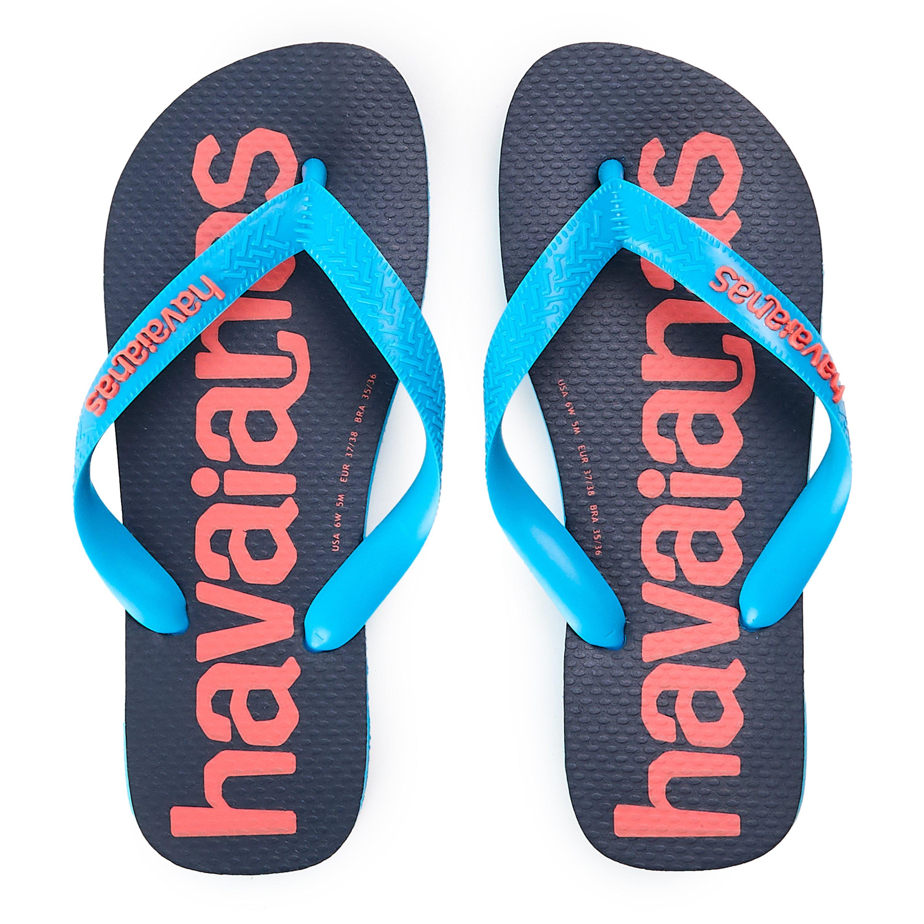 Havaianas Logomania slipper met logo • Koraal • de Bijenkorf