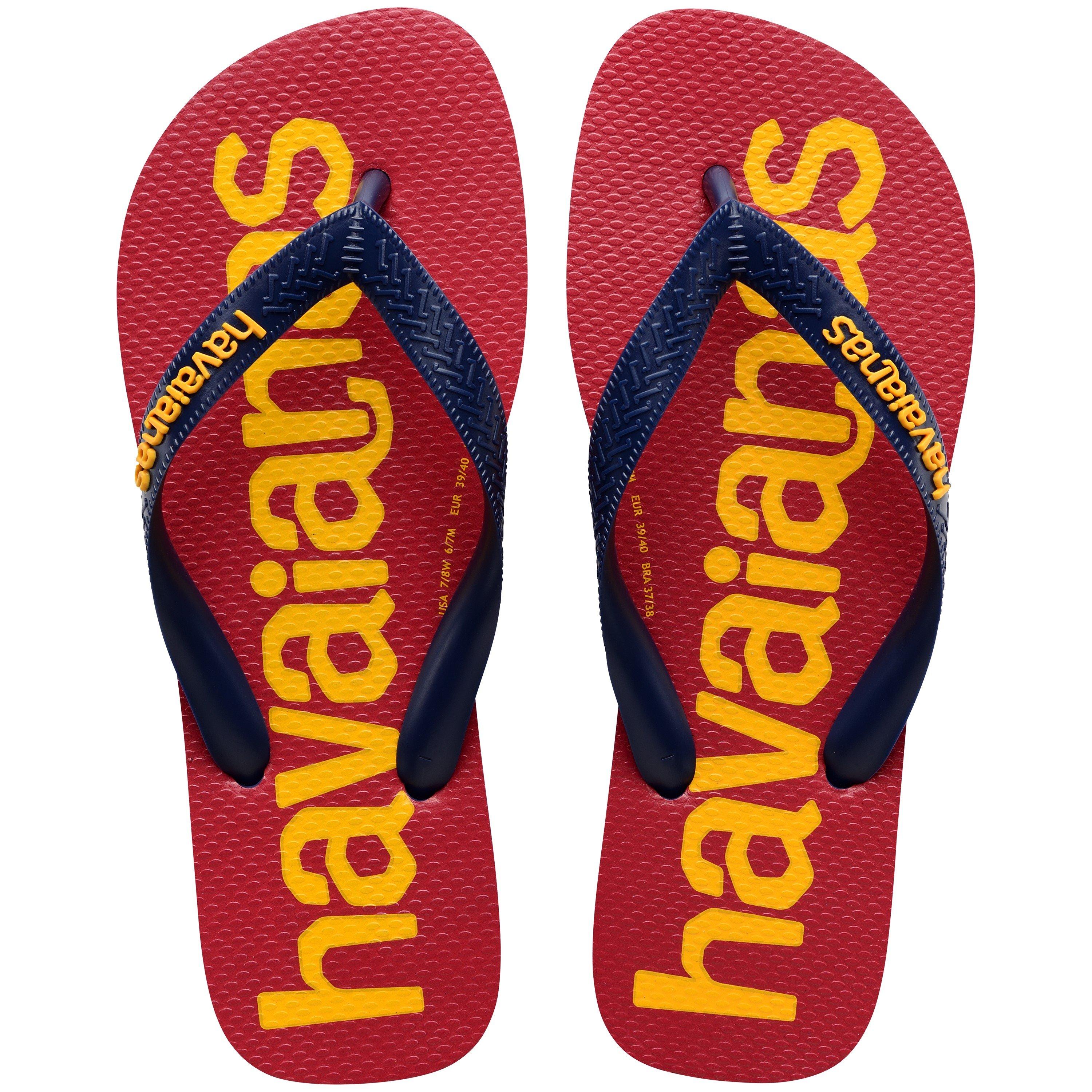 Navy Blue - Havaianas - Hav. Top Logomania 2 Navy Blue 35/3 Flip Flops Womens - 3
