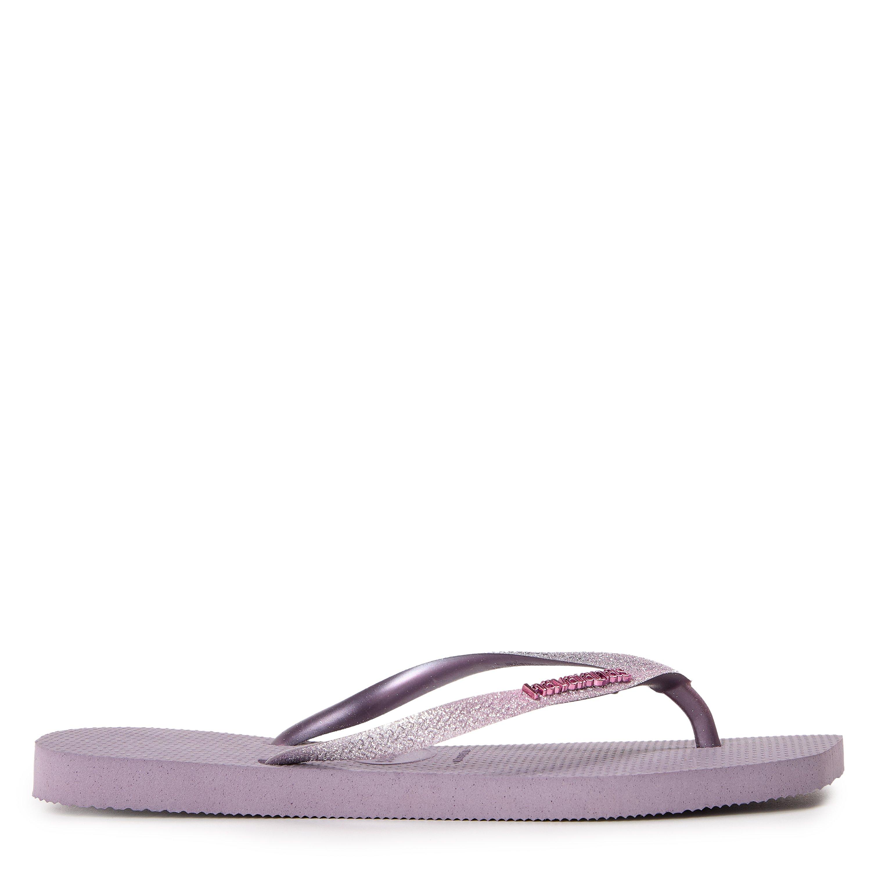 Malva - Havaianas - Hav. Square Glitter Malve 35/36 Flip Flops Womens - 1