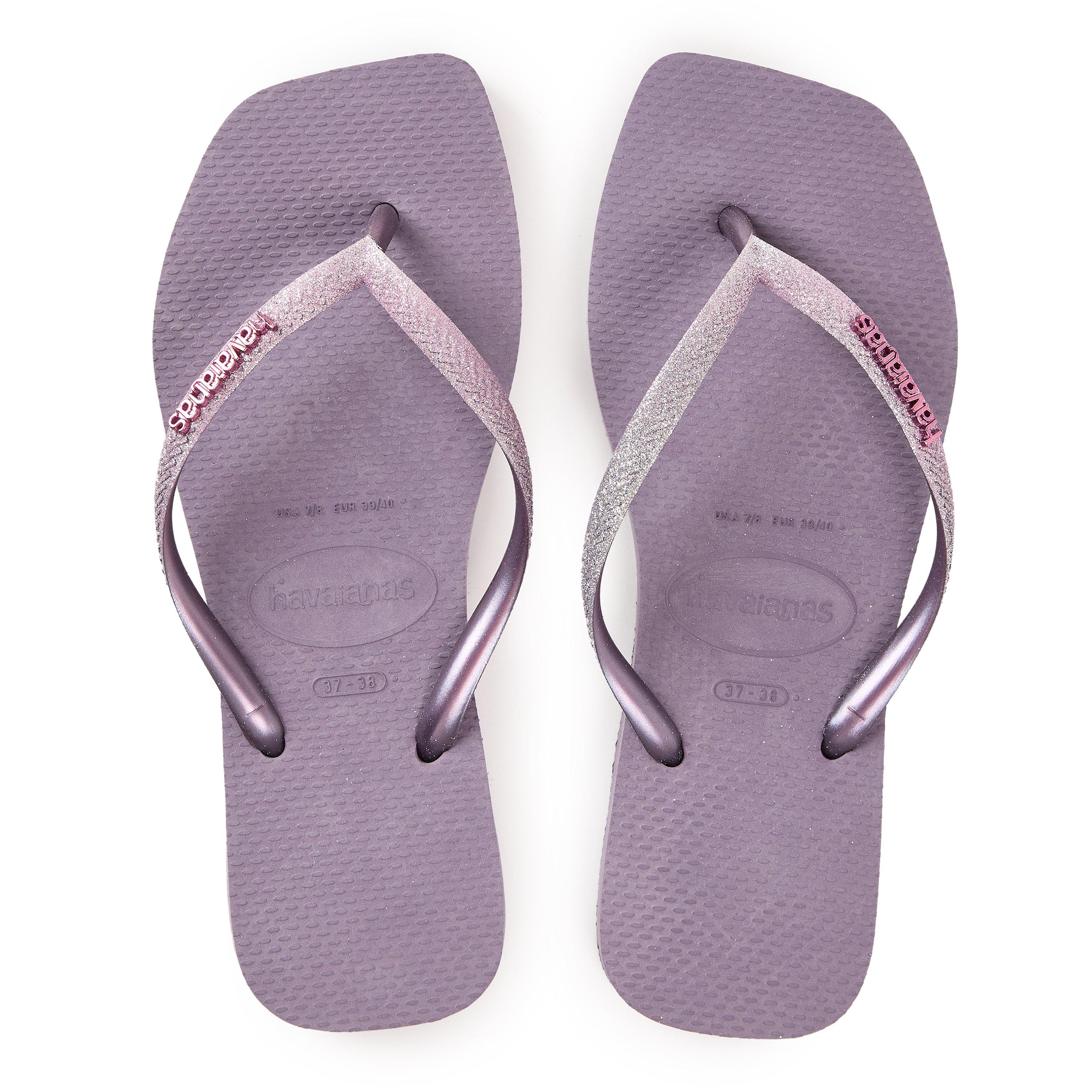 Malva - Havaianas - Hav. Square Glitter Malve 35/36 Flip Flops Womens - 4
