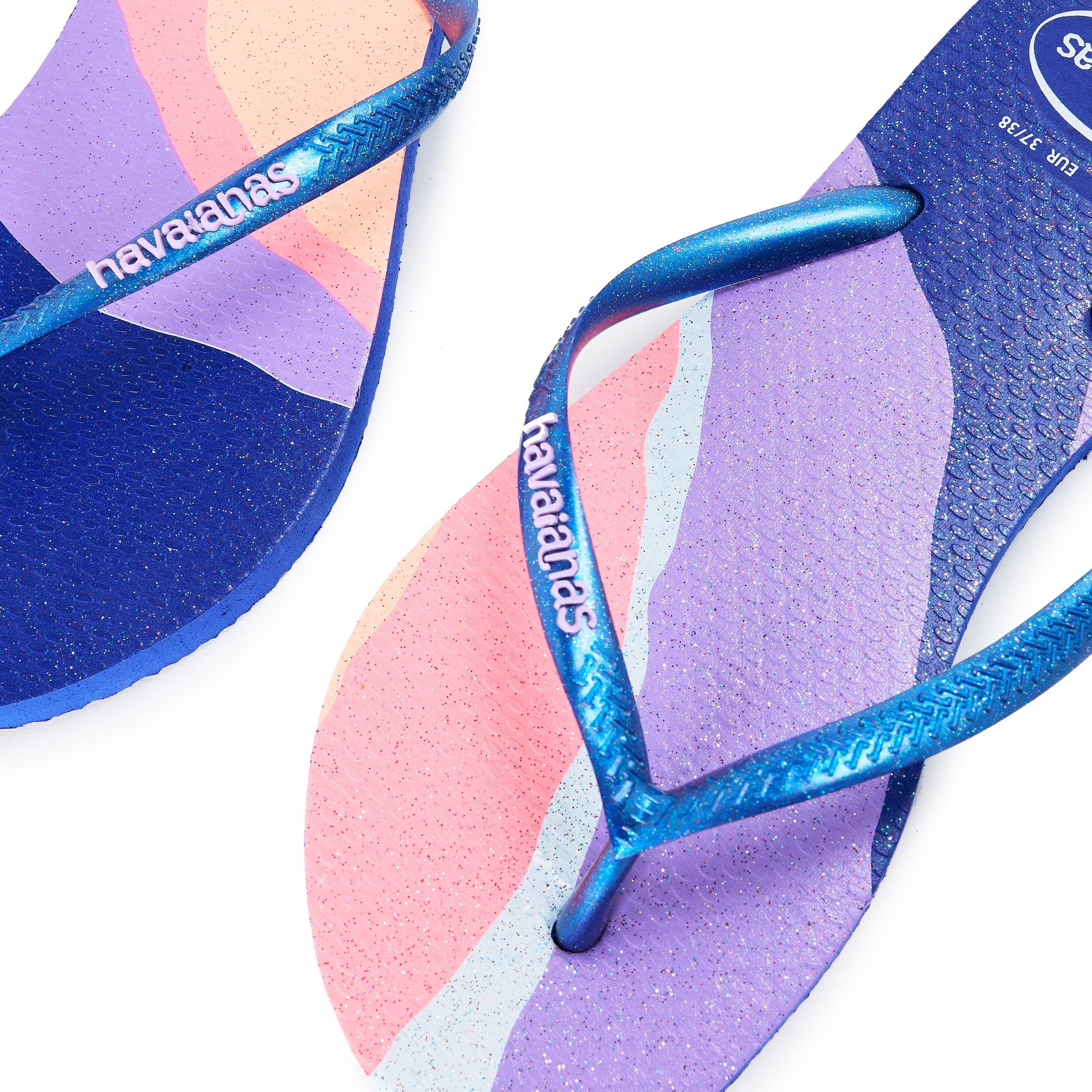 Lueur bleue - Havaianas - Hav. Slim Palette Glow Blue 37/38 Flip Flops Womens - 3