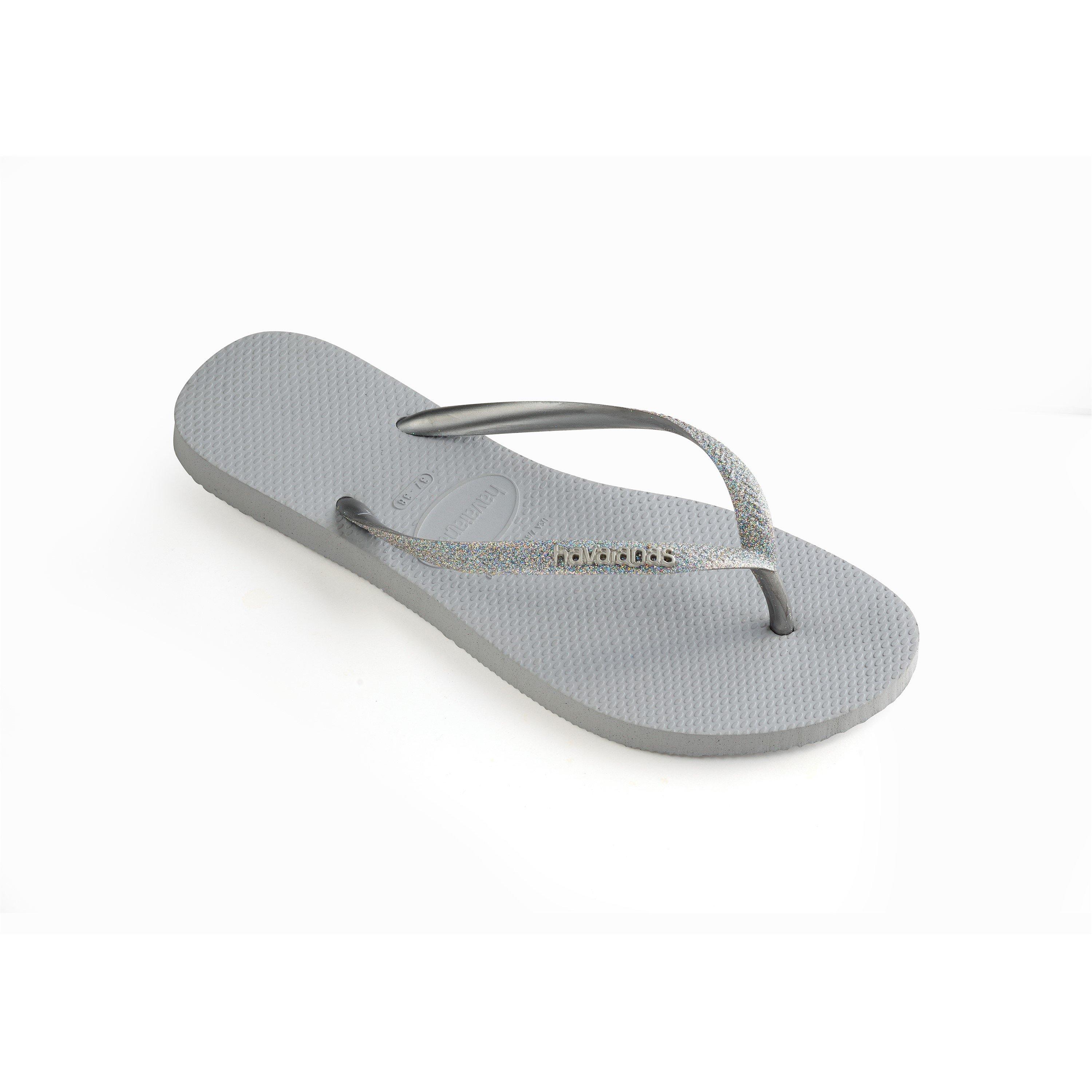 Ice Grey - Havaianas - Hav. Slim Glitter Ii Ice Grey 37/38 Flip Flops Womens - 2