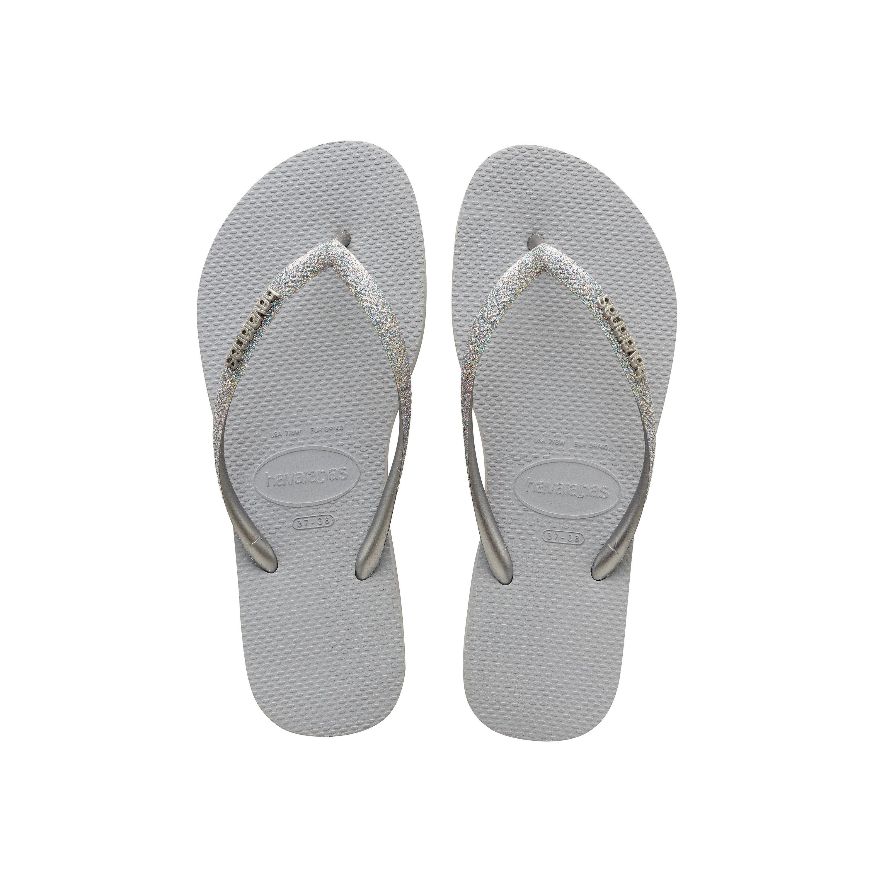 Ice Grey - Havaianas - Hav. Slim Glitter Ii Ice Grey 37/38 Flip Flops Womens - 3
