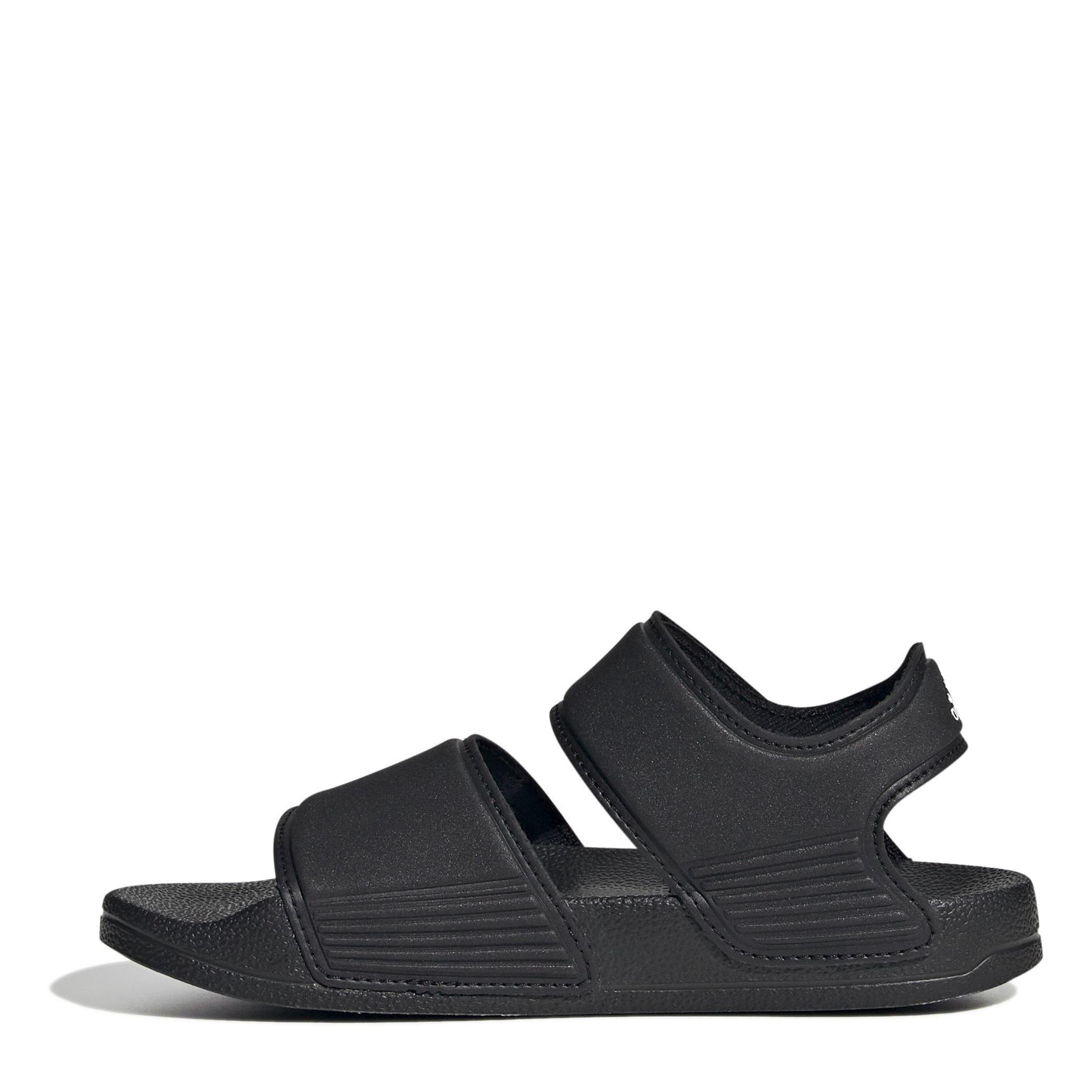 CBlk/FWht/CBlk - adidas - Adilette Childrens Sandals - 2