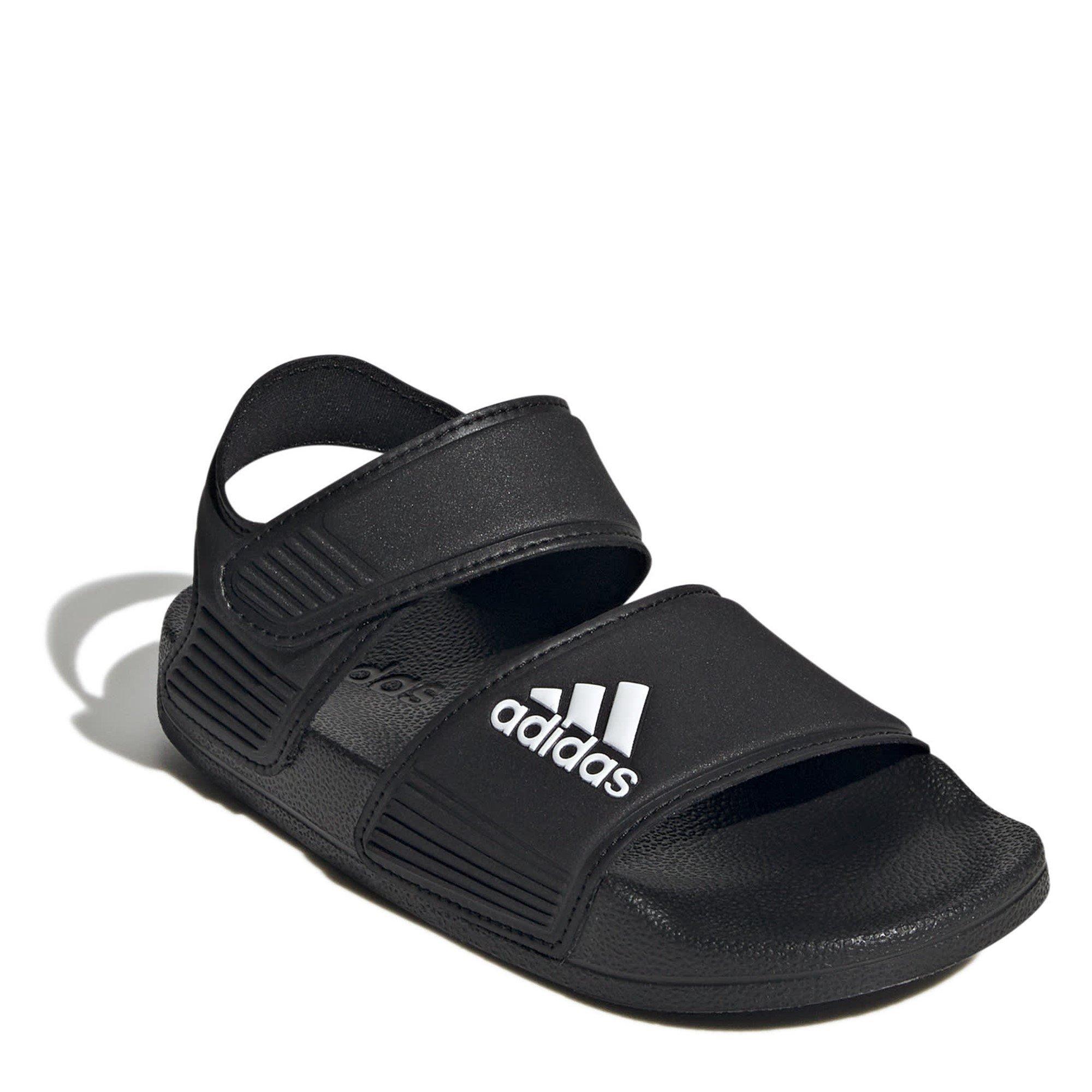 CBlk/FWht/CBlk - adidas - Adilette Childrens Sandals - 3