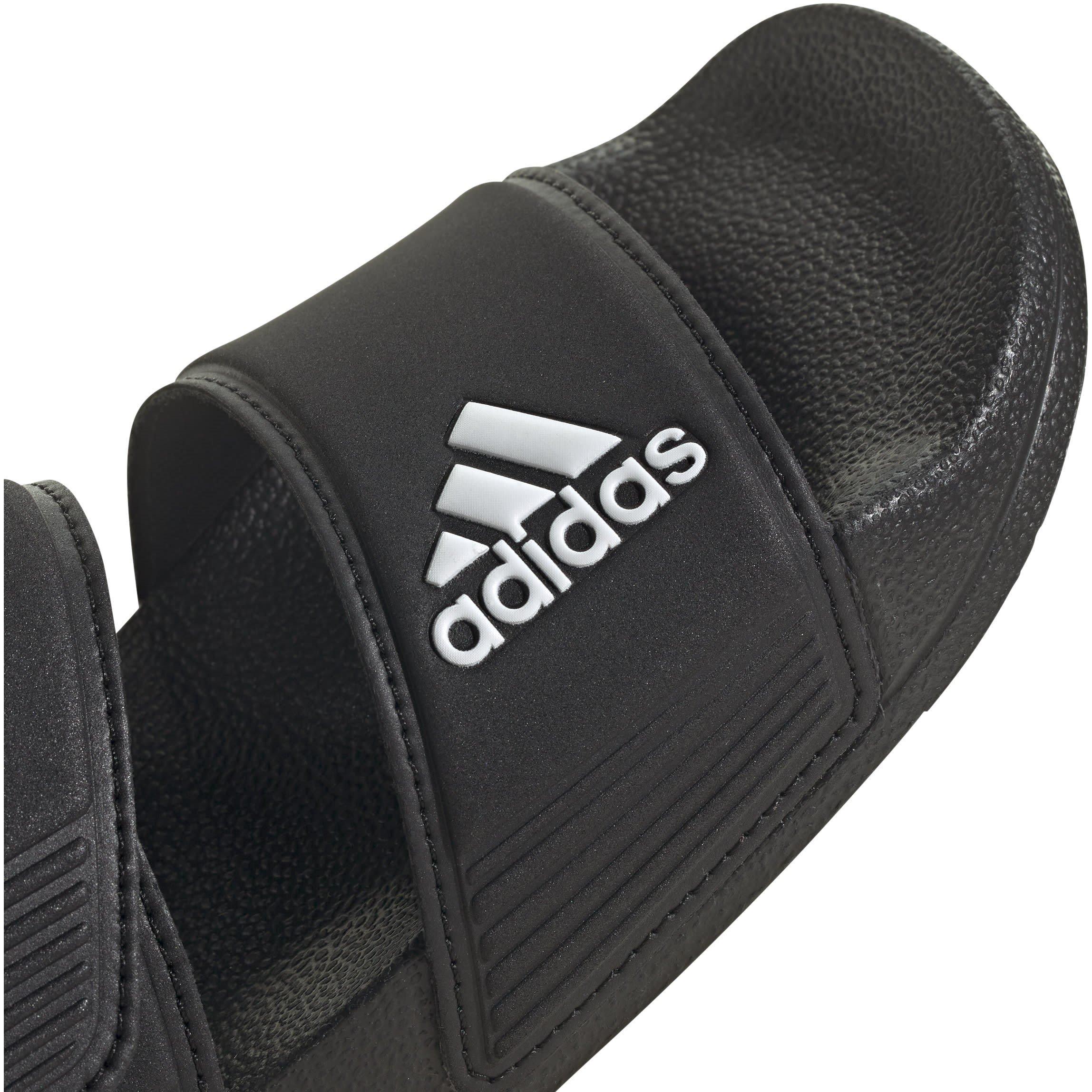 CBlk/FWht/CBlk - adidas - Adilette Childrens Sandals - 7