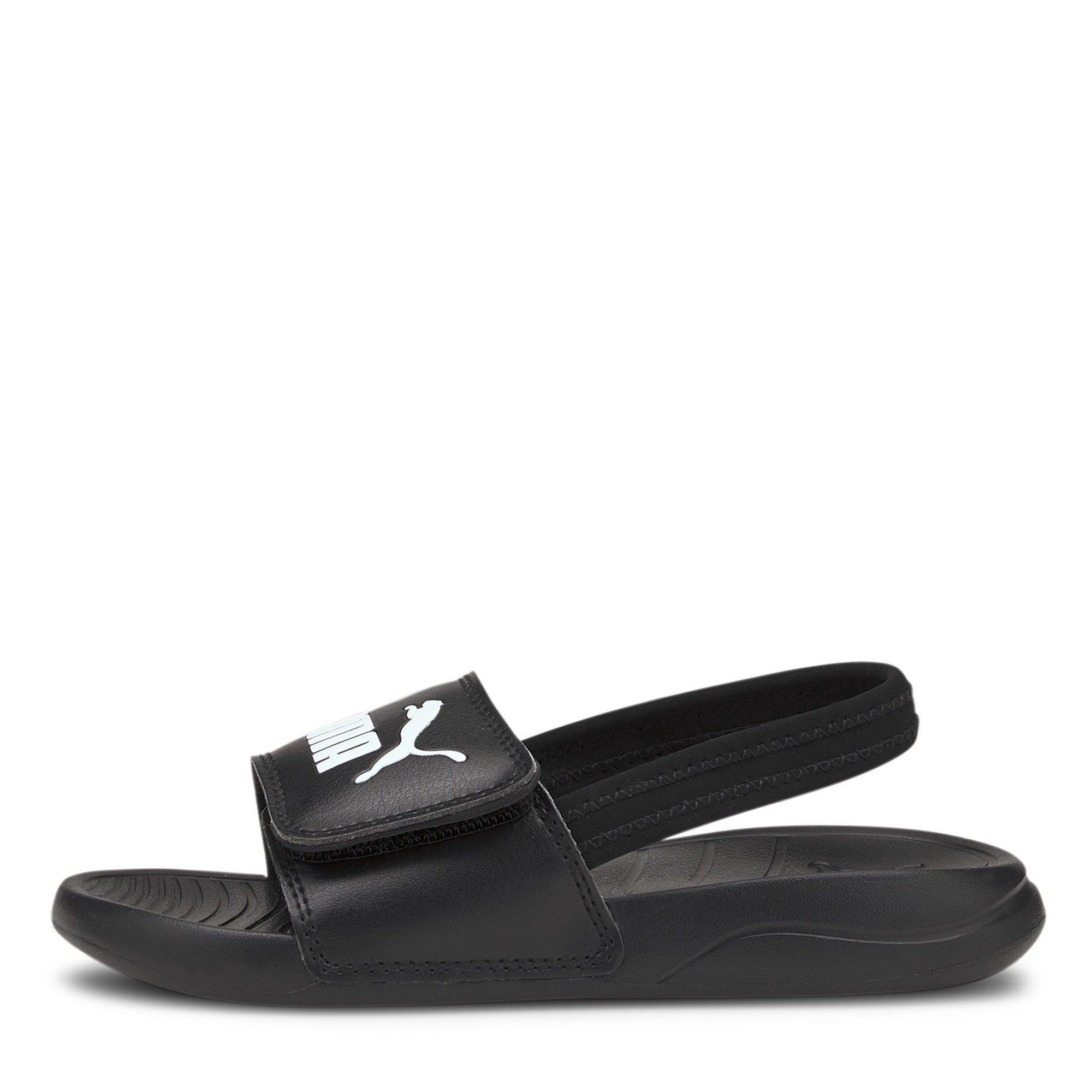 Black/White - Puma - Popcat 20 Backstrap Childrens Sandals - 2
