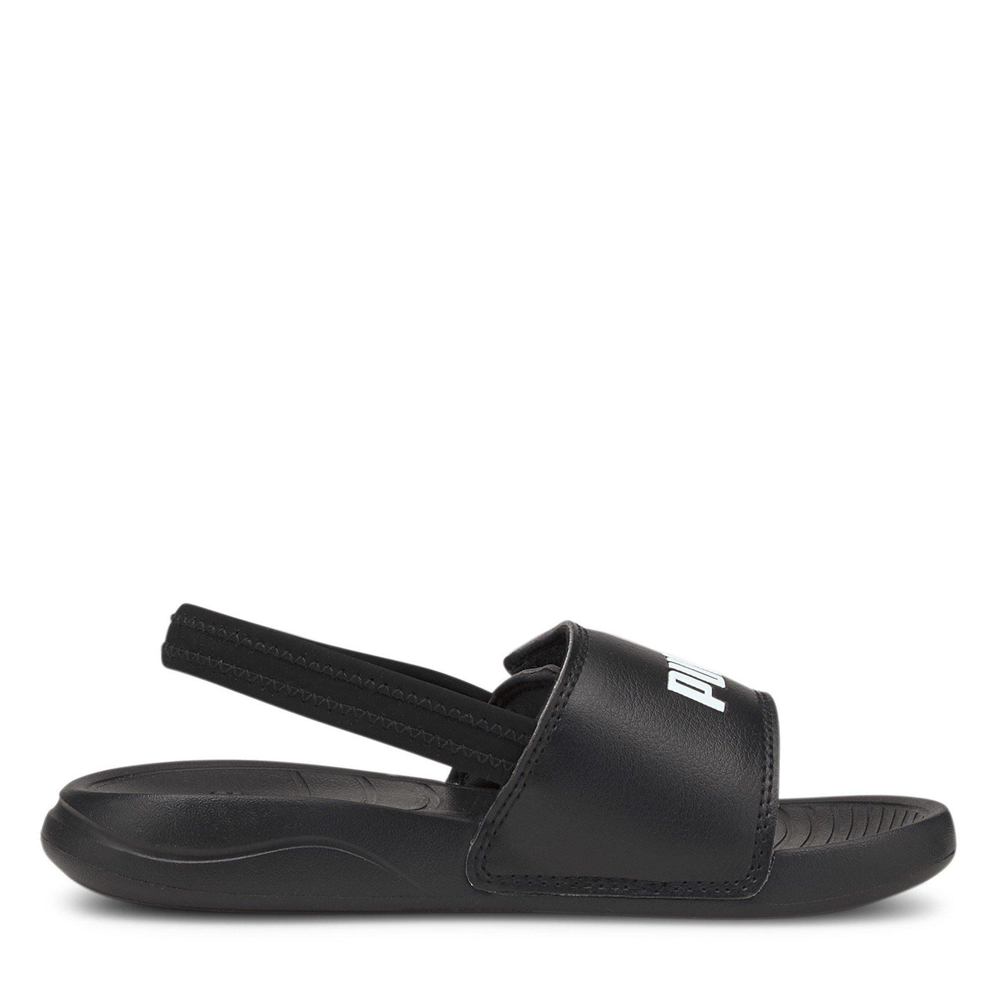 Black/White - Puma - Popcat 20 Backstrap Childrens Sandals - 4