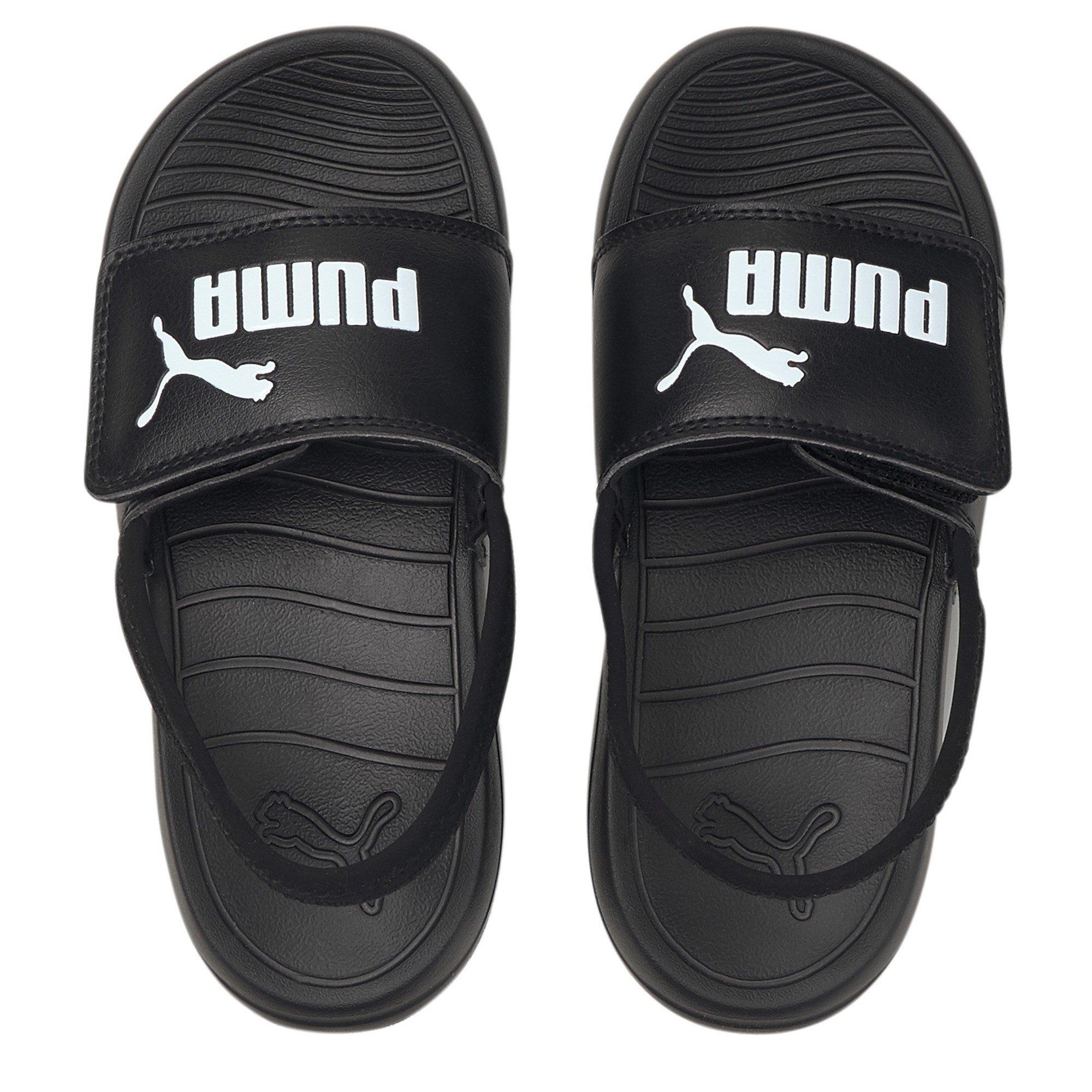 Black/White - Puma - Popcat 20 Backstrap Childrens Sandals - 6