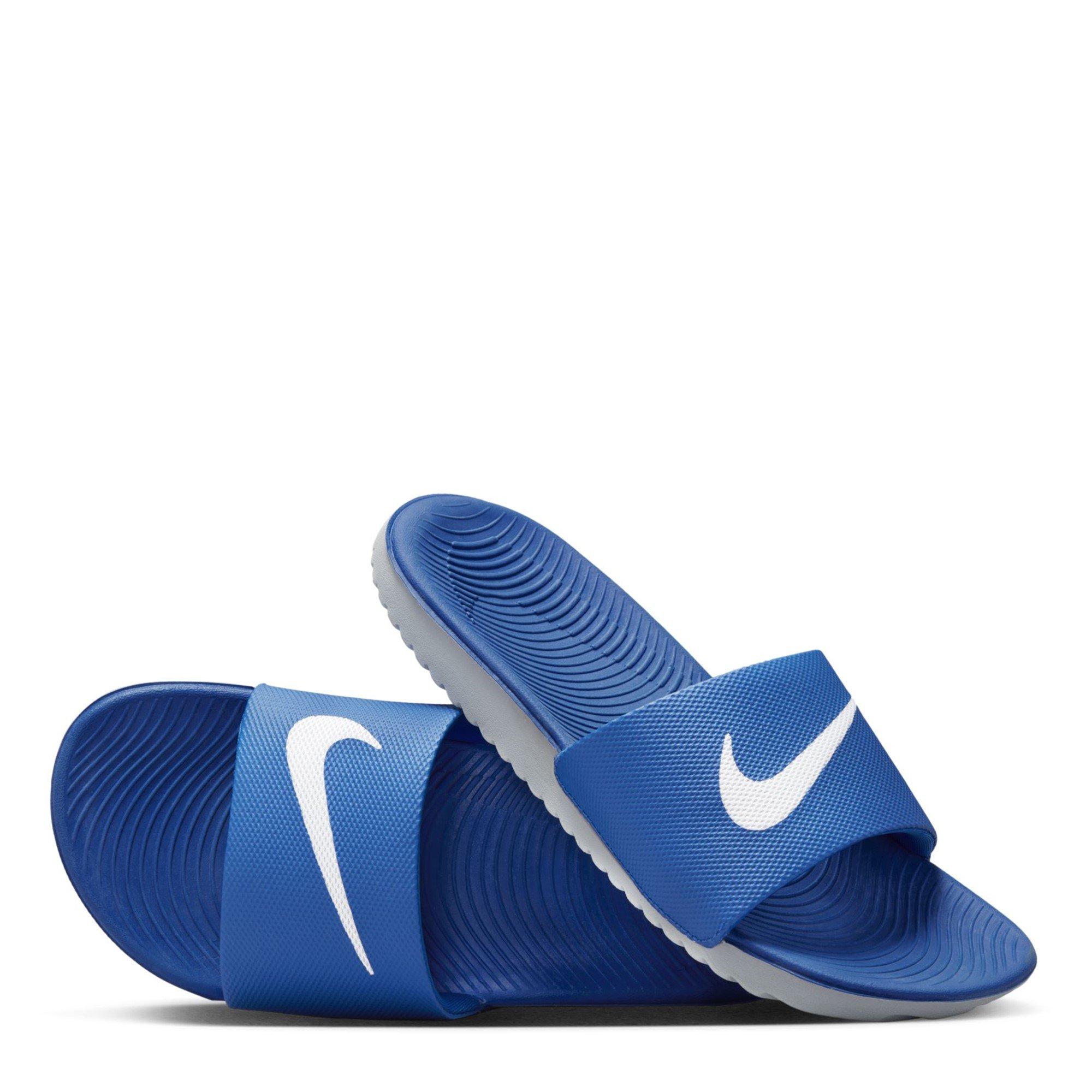 Blu/Bianco - Nike - Kawa Junior Slides - 5