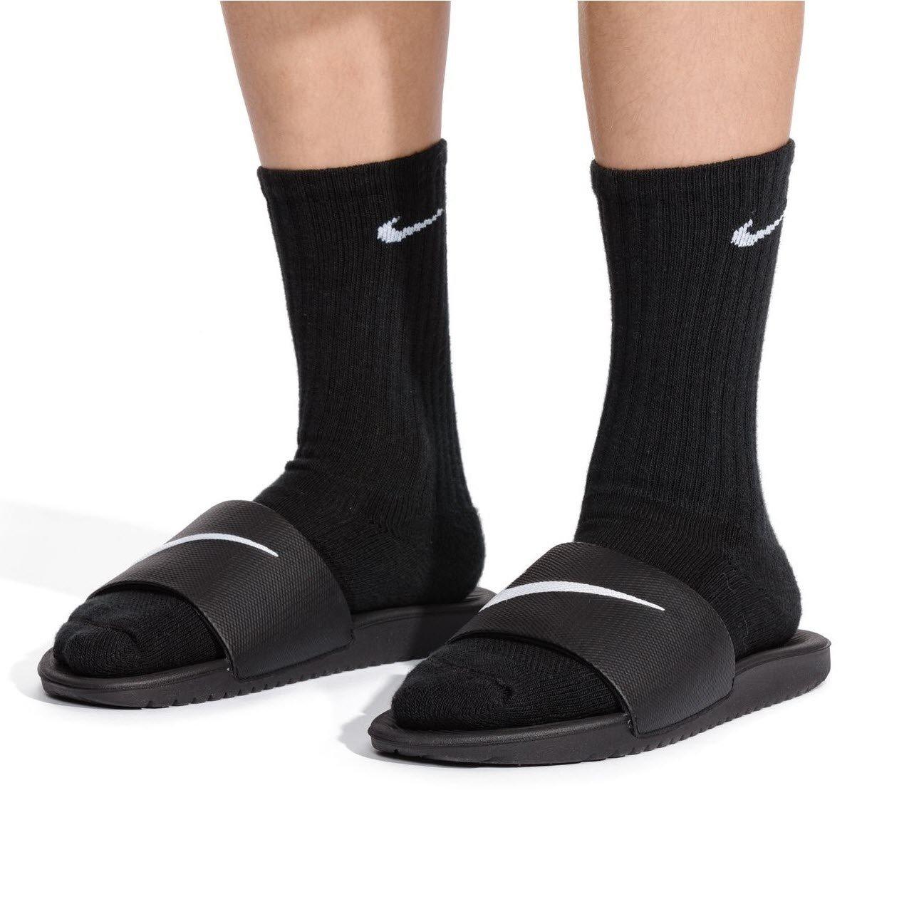 Black/White - Nike - Kawa Junior Slides - 3