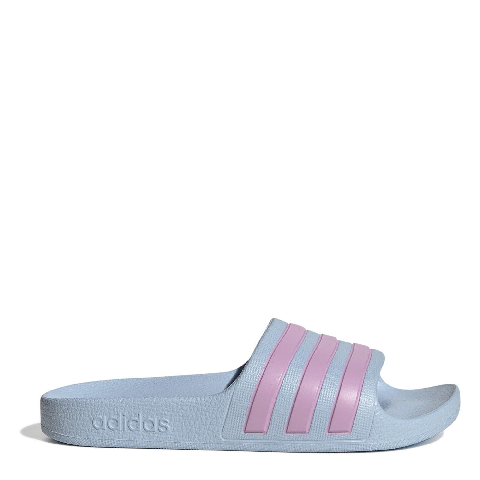 Adidas Boys Adilette Aqua Slide - Glow/Blue/Lilac - C10 (28)