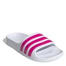 Blanc/Rose - adidas length - Adilette Aqua Slide Girls - 3