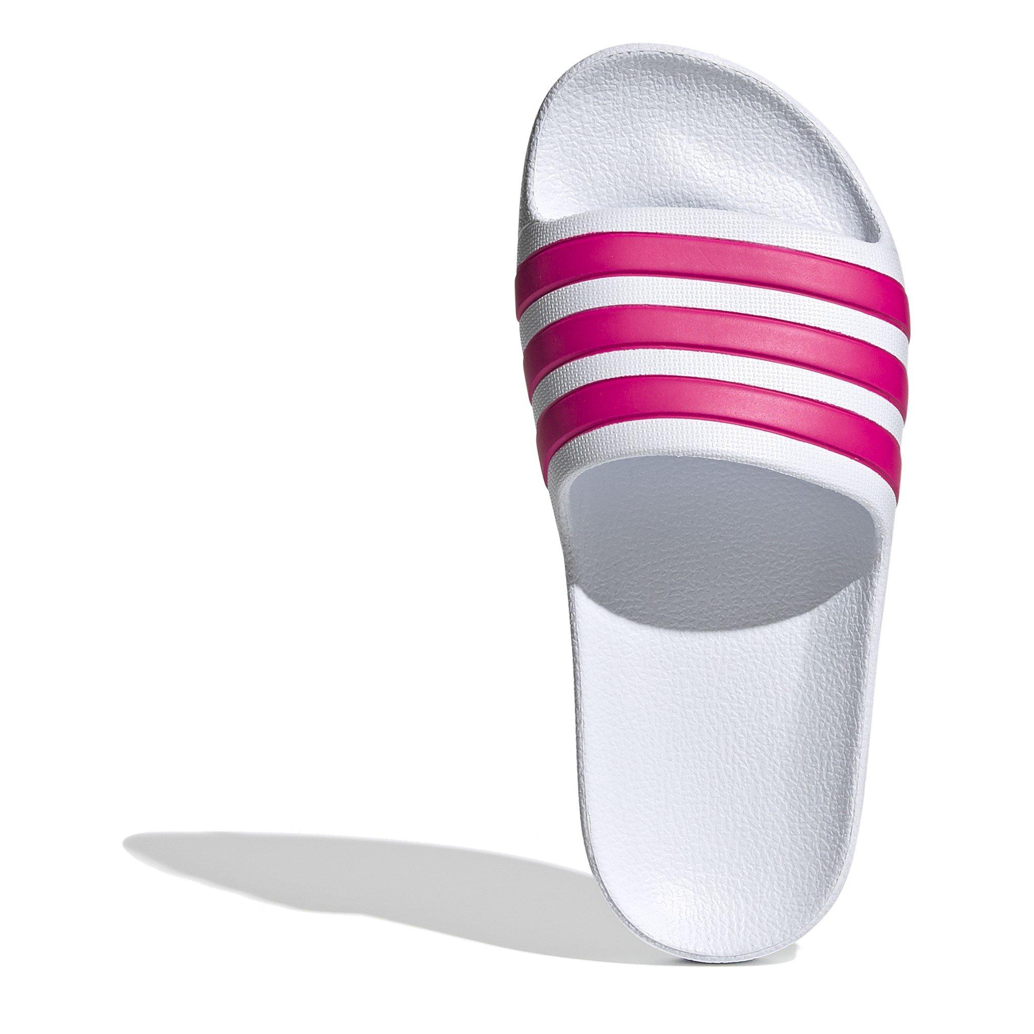 Blanco/Rosa - adidas - Adilette Aqua Slide Girls - 5