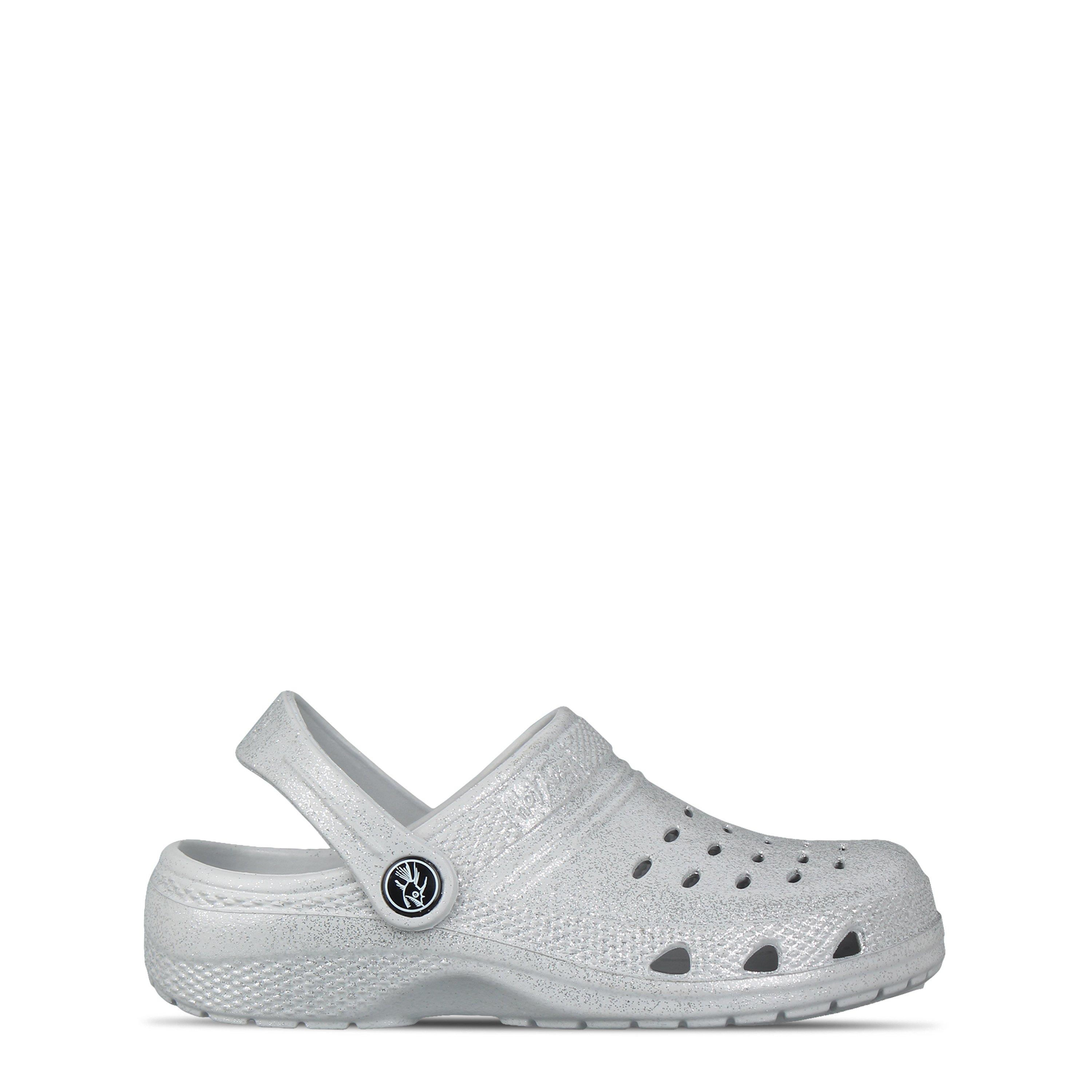 Hot Tuna Silver Glitter Cloggs Childrens - C13 (31.5)