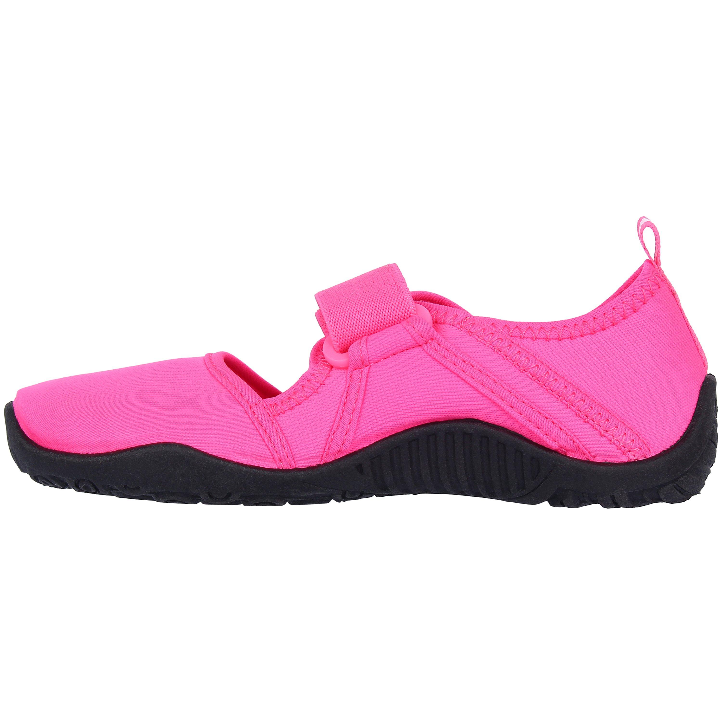 Rose/Noir - Hot Tuna - Splasher Strap Childrens Aqua Water Shoes - 4
