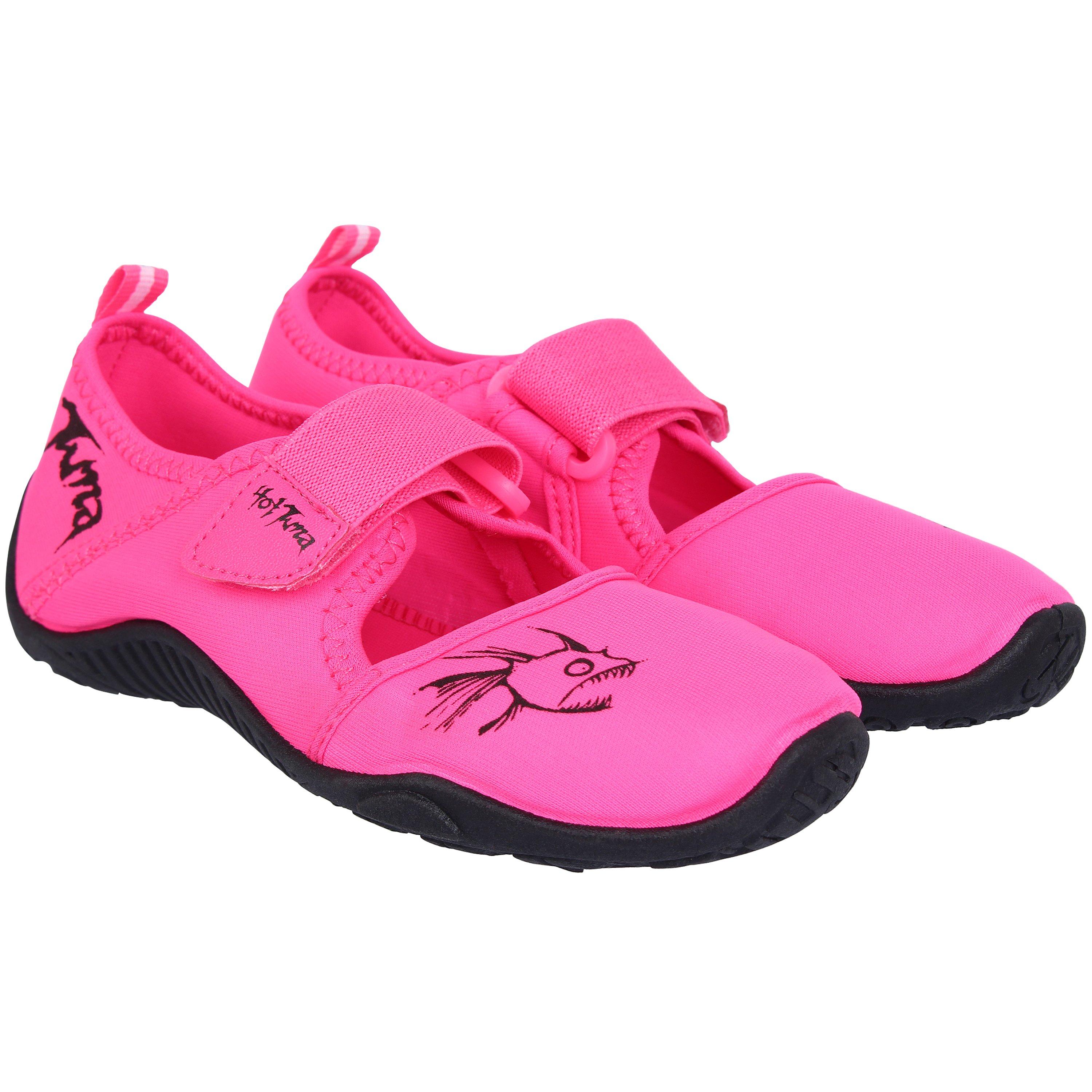 Rose/Noir - Hot Tuna - Splasher Strap Childrens Aqua Water Shoes - 5