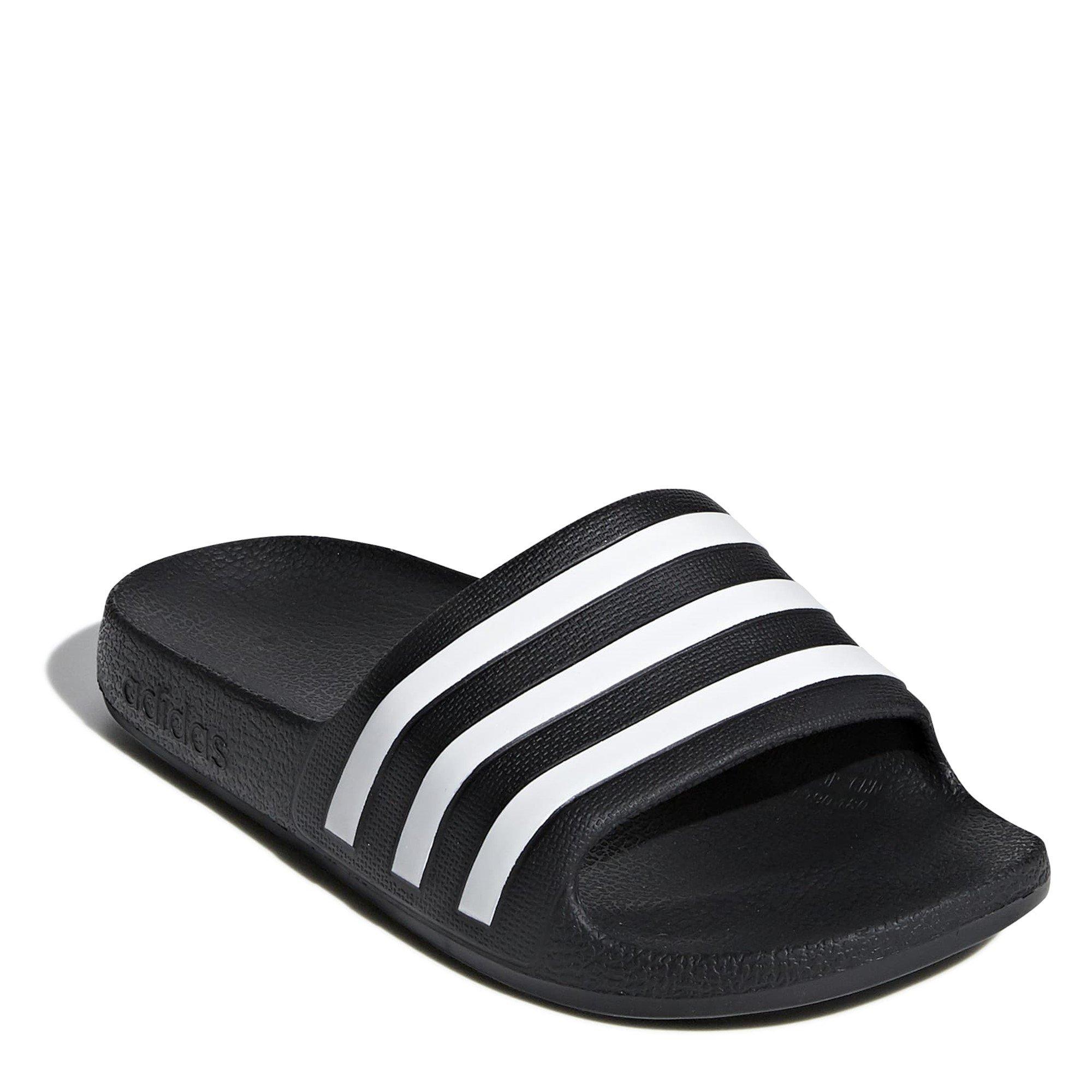 Black/White - adidas - Kids' Adilette Pool Slider - 3