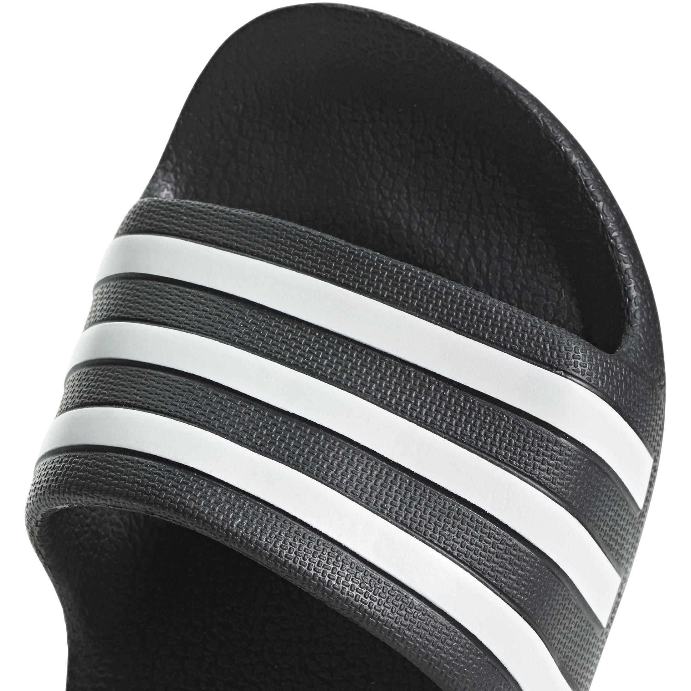 Black/White - adidas - Kids' Adilette Pool Slider - 7