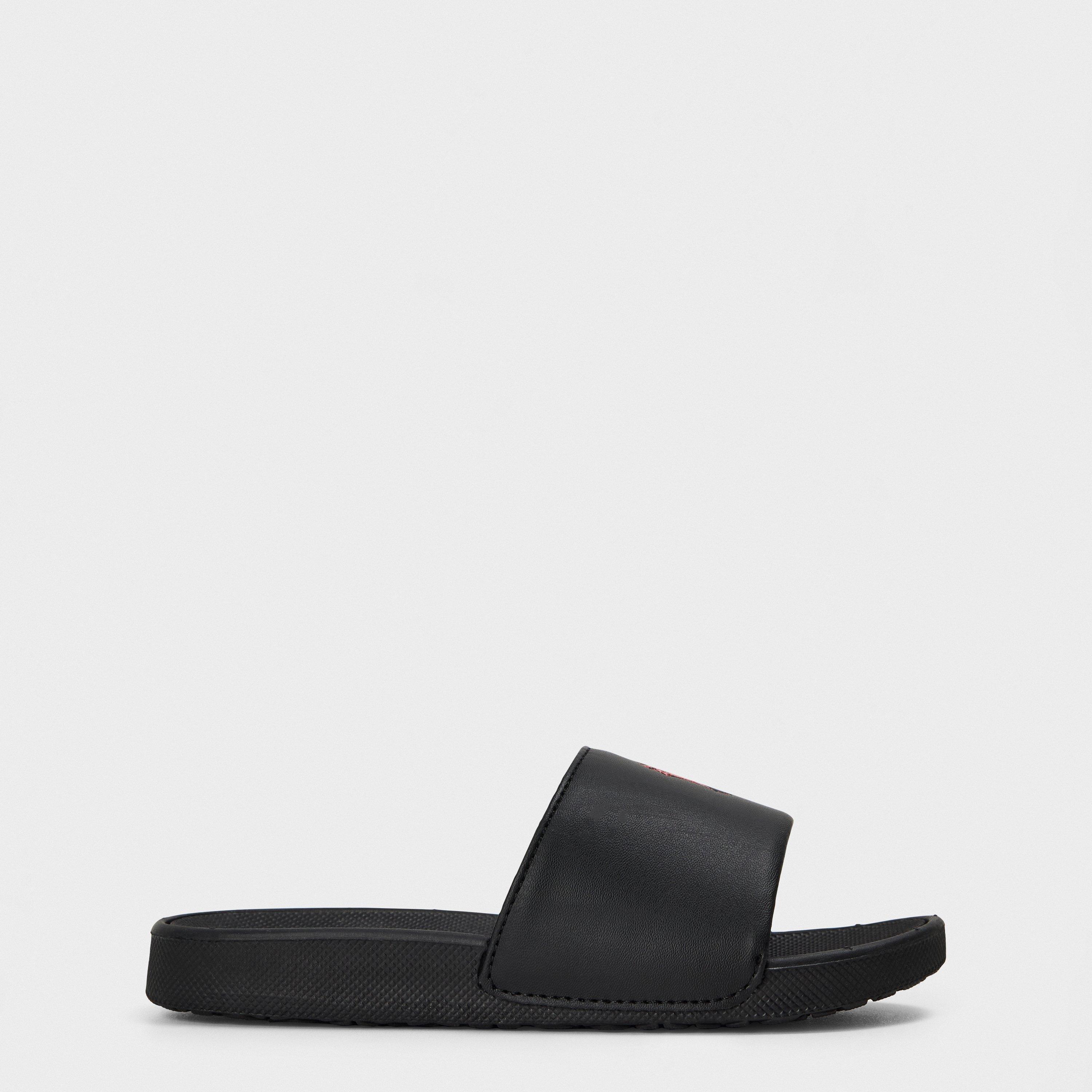 Polo Ralph Lauren Boys Logo Slides Childrens - Black/Red - C10 (28)