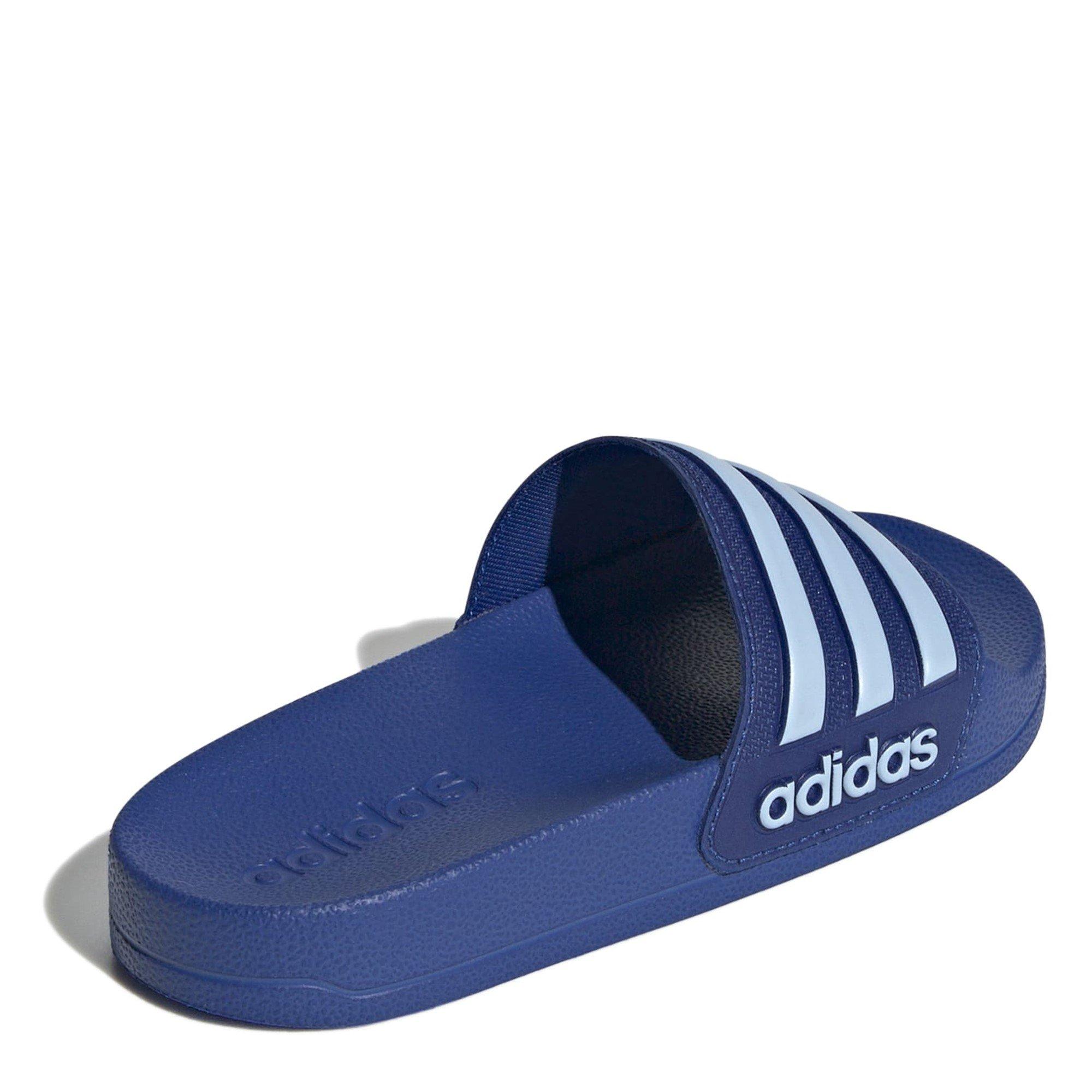 Royal/Glow Blue - adidas - Adilette Shower Childrens Slides - 4