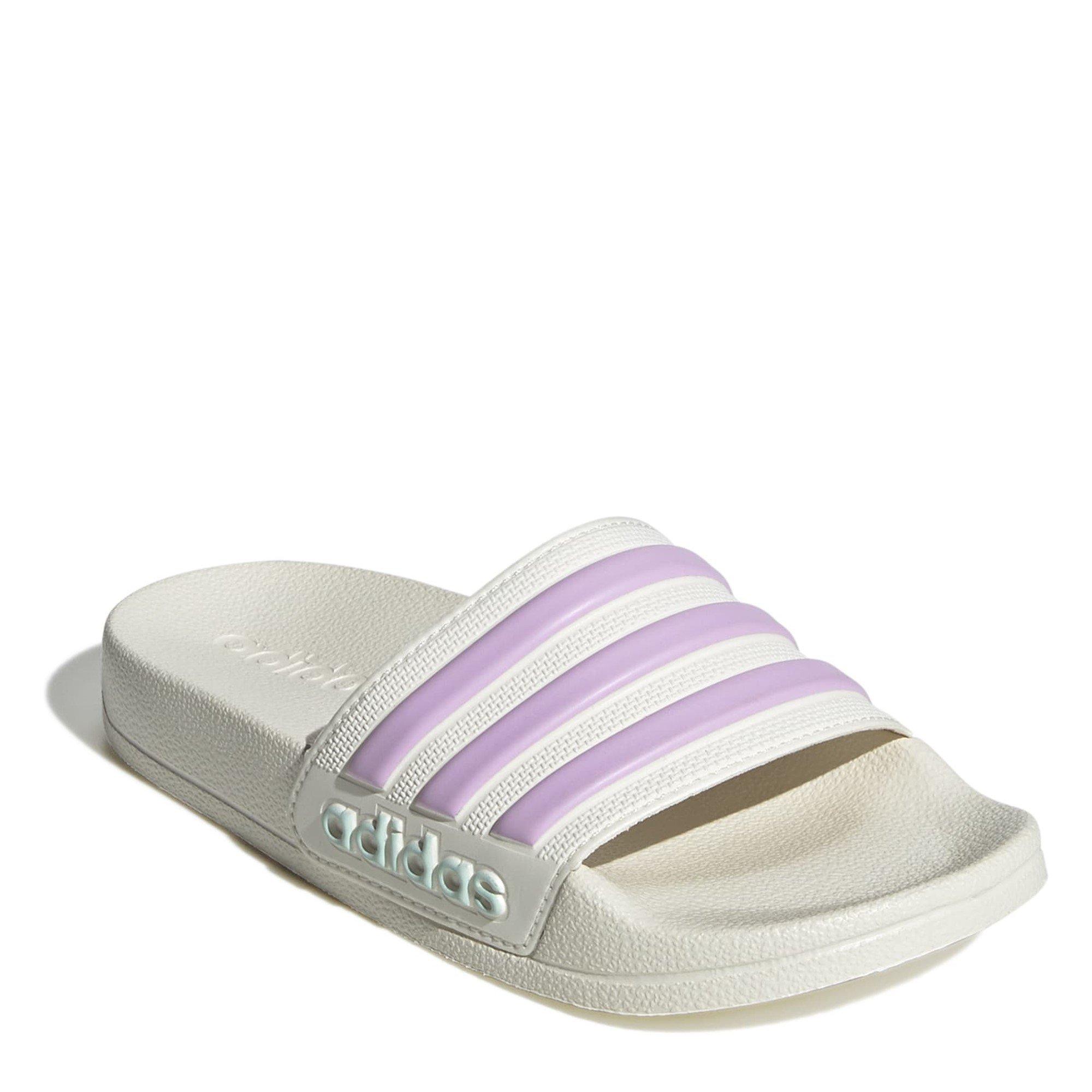 Wht/Lilac/Mint - adidas - Adilette Shower Childrens Slides - 3