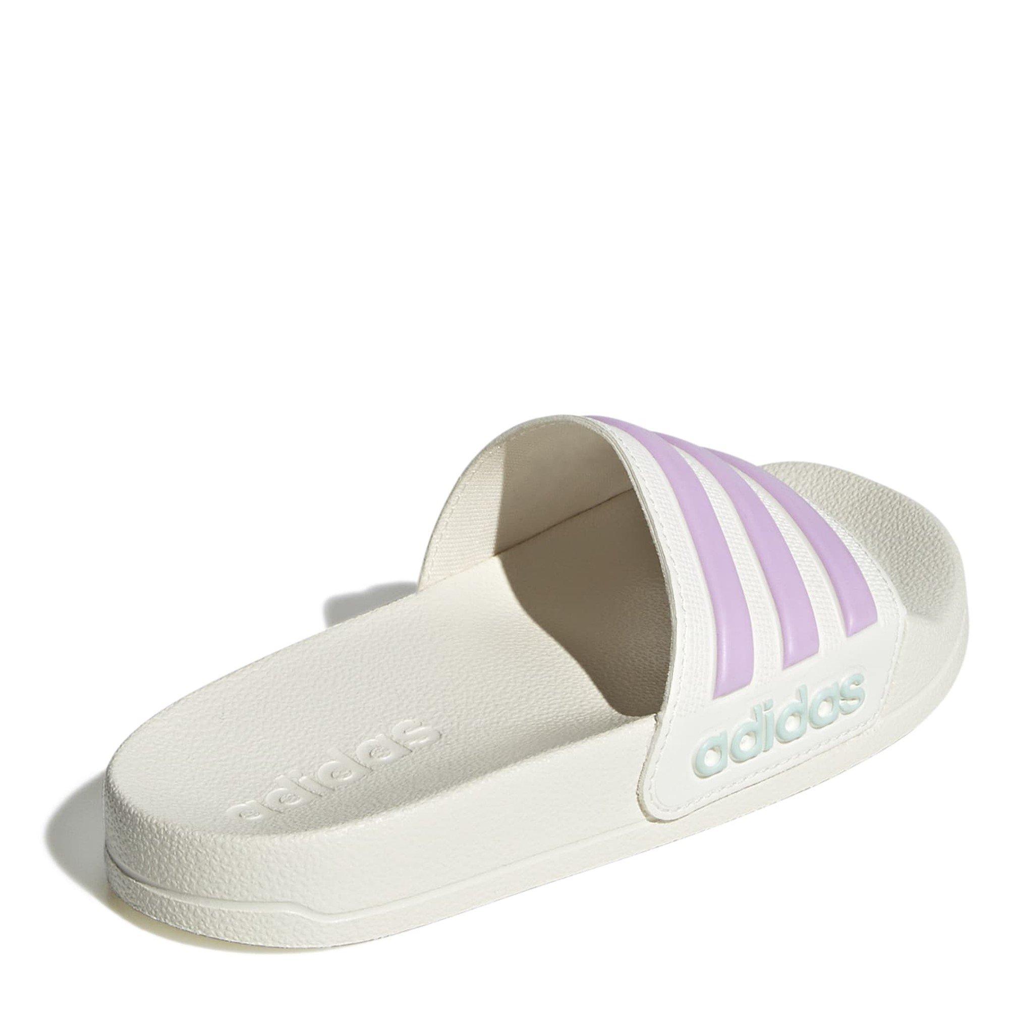 Wht/Lilac/Mint - adidas - Adilette Shower Childrens Slides - 4