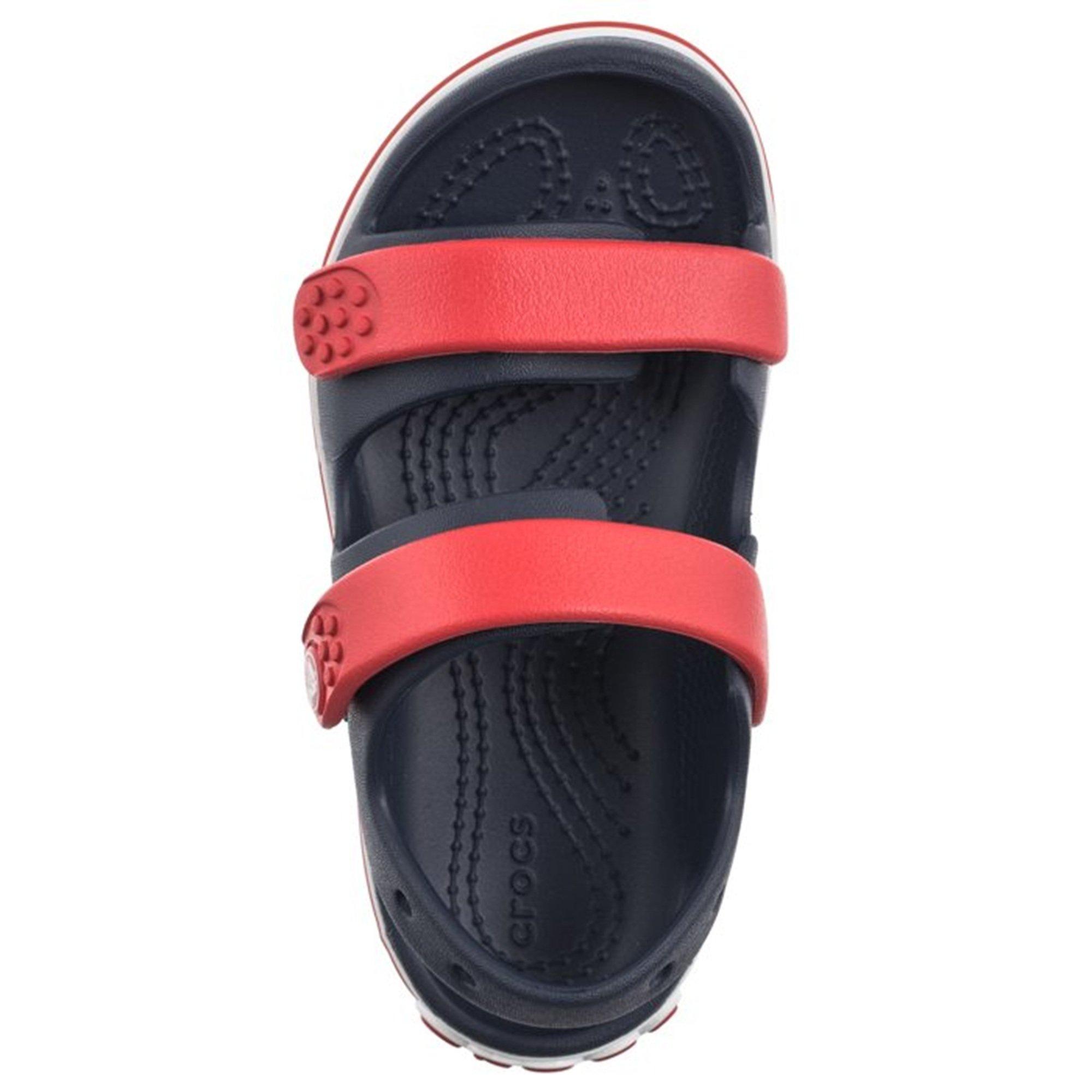 Navy/Rosso Varsity - Crocs - Kids' Flat Sandals - 4