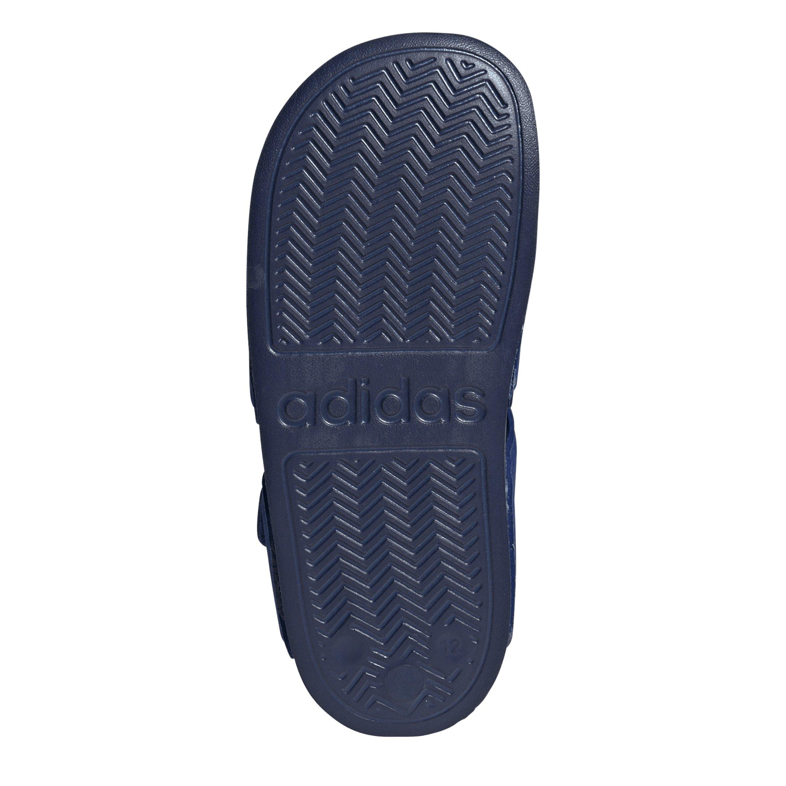 Blue/Grn Spark - adidas - Adilette Sandal K Sliders Unisex Kids - 6