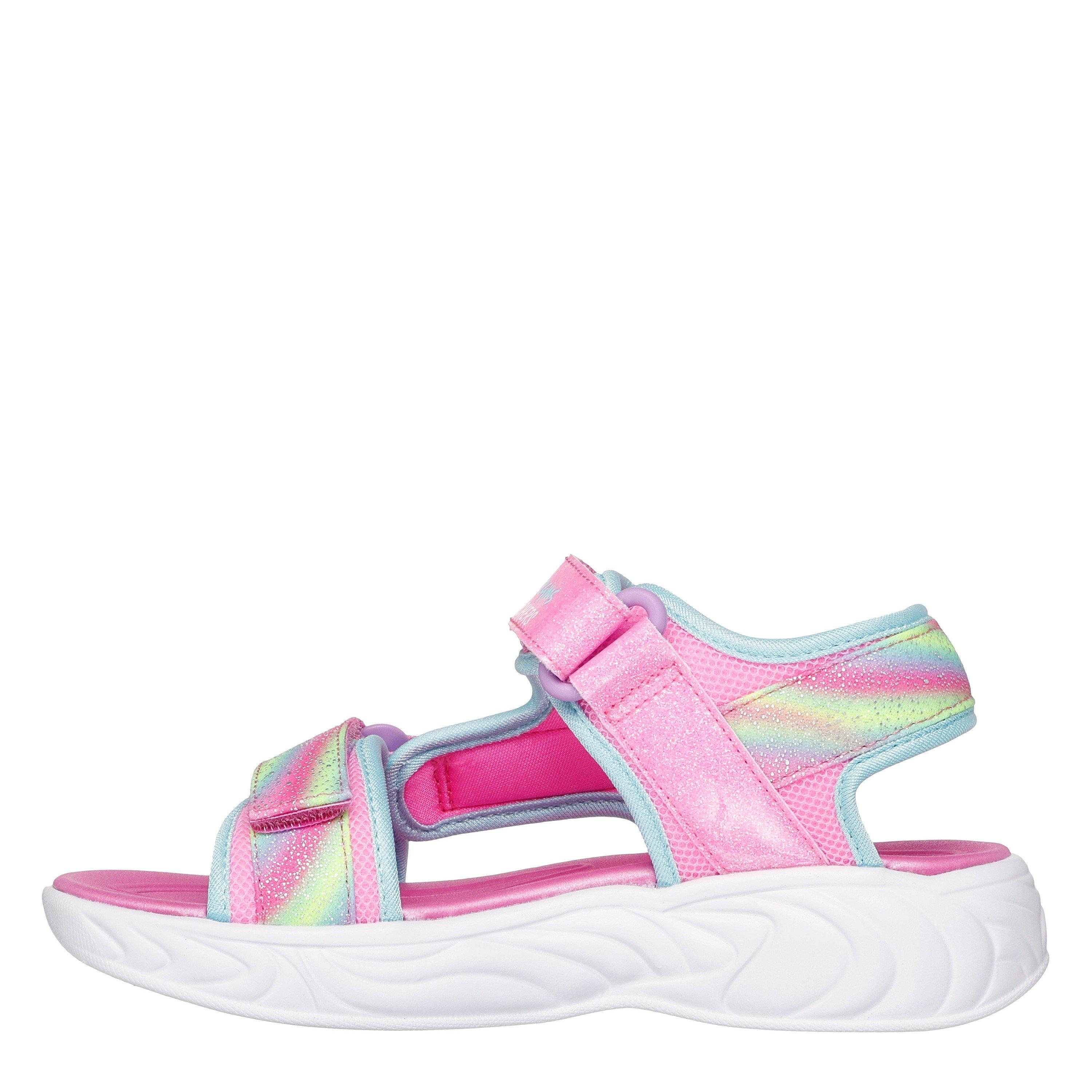 Pink - Skechers - Skechers Lighted Unicorn Dreams Sandal Flat Sandals Girls - 2