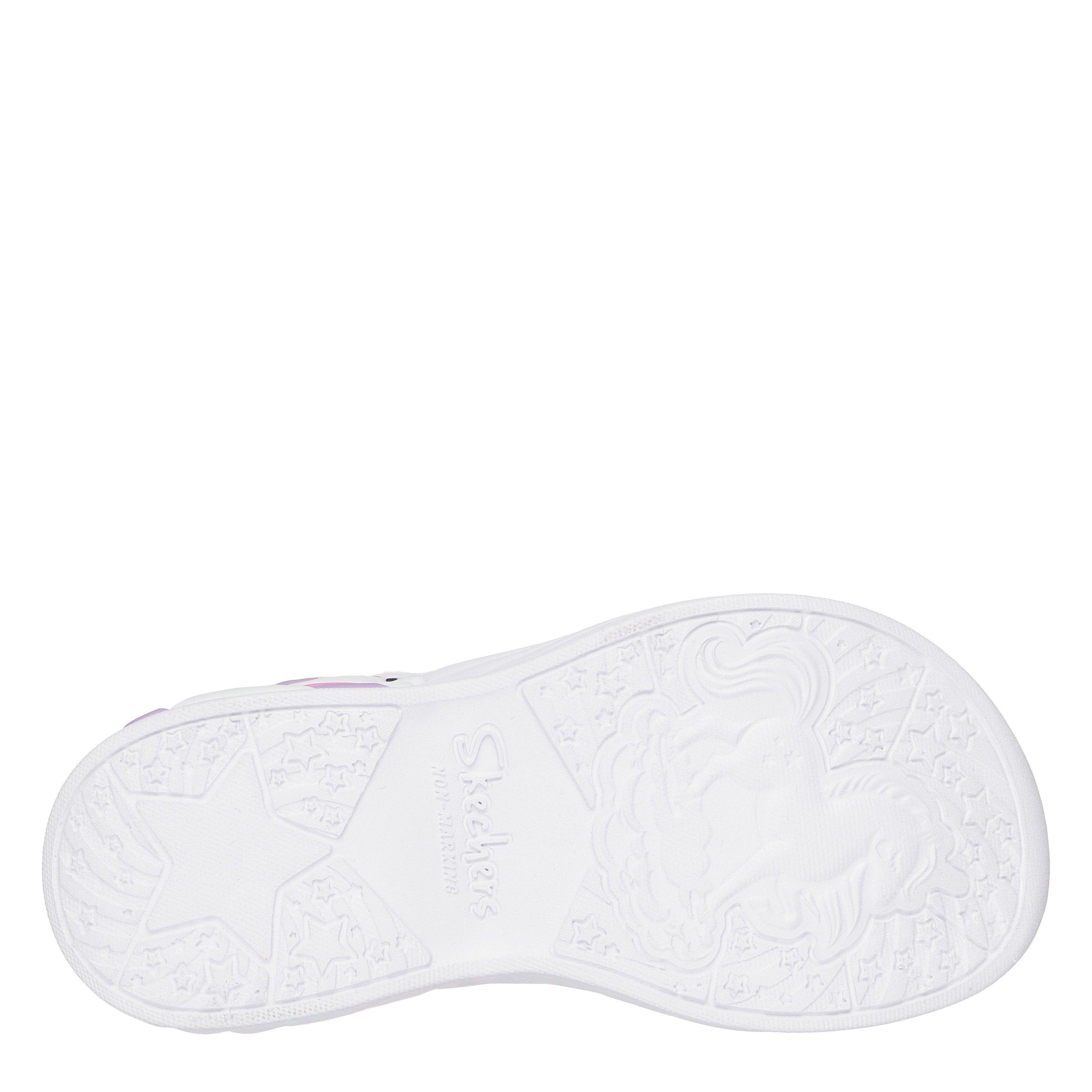 Pink - Skechers - Skechers Lighted Unicorn Dreams Sandal Flat Sandals Girls - 5