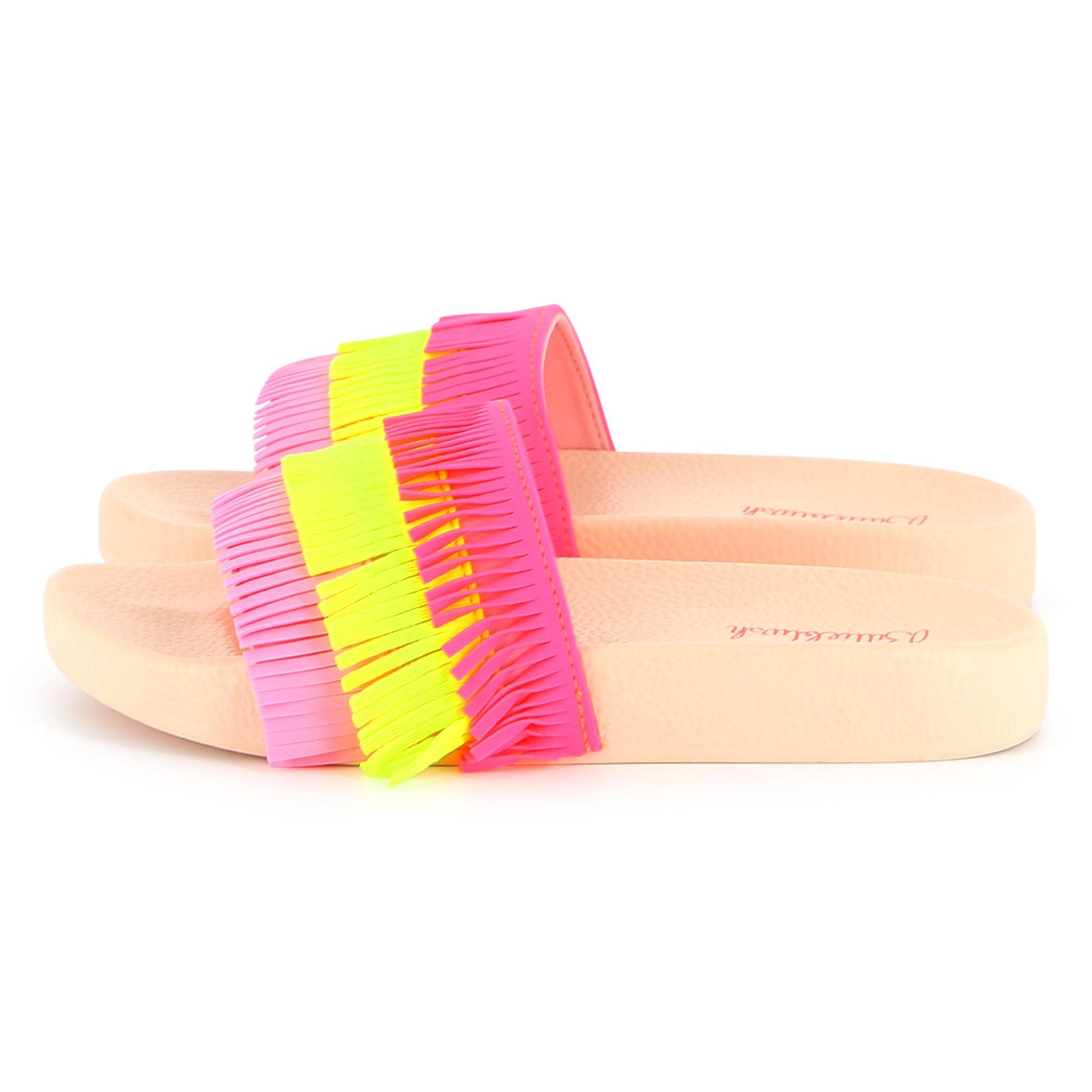 Multi Z41 - Billieblush - Kids' Fringed Sliders - 1