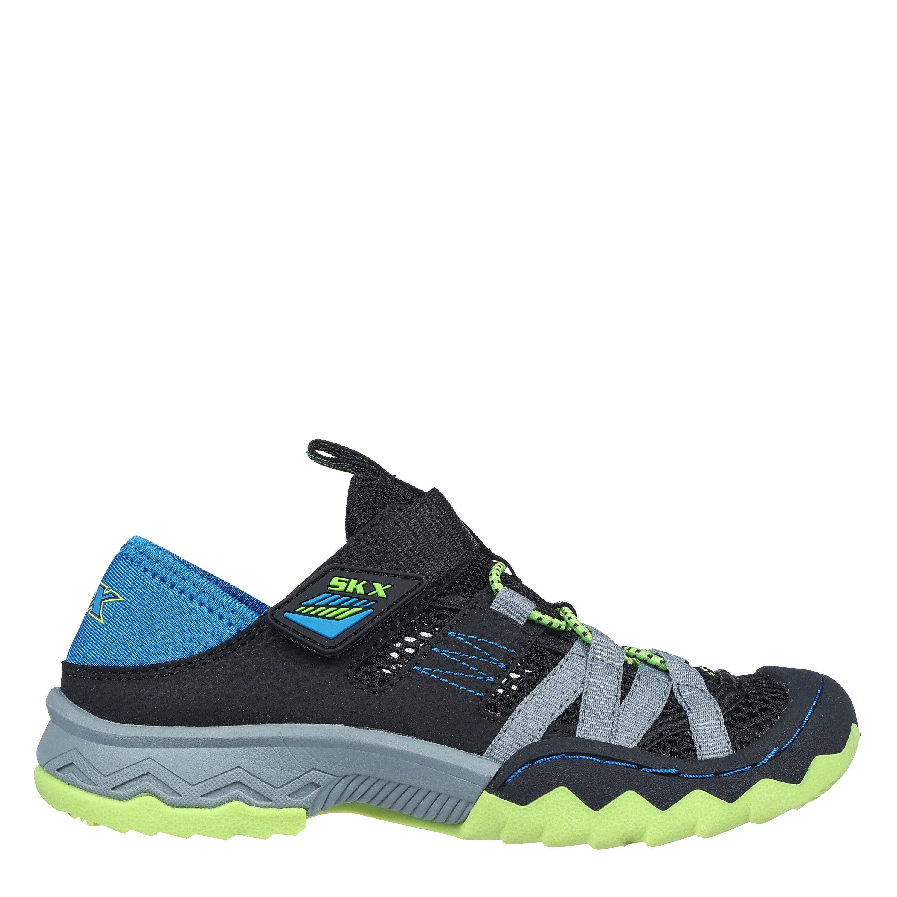 Skechers  Kids Kids' Flat Sandals - Black/Blue/Lime - C12 (30)