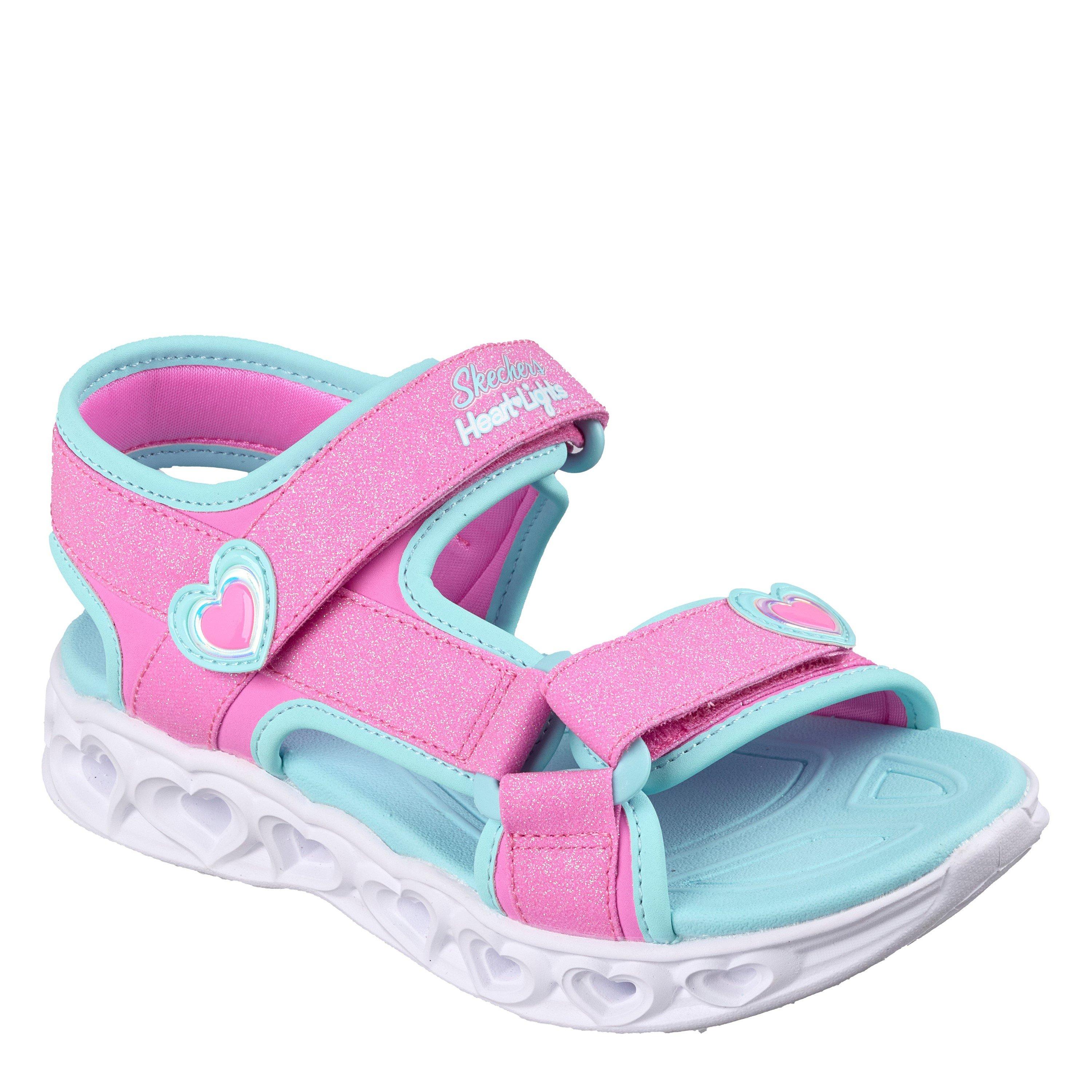 Pink/Turqoise - Skechers - Kids' Flat Sandals - 1