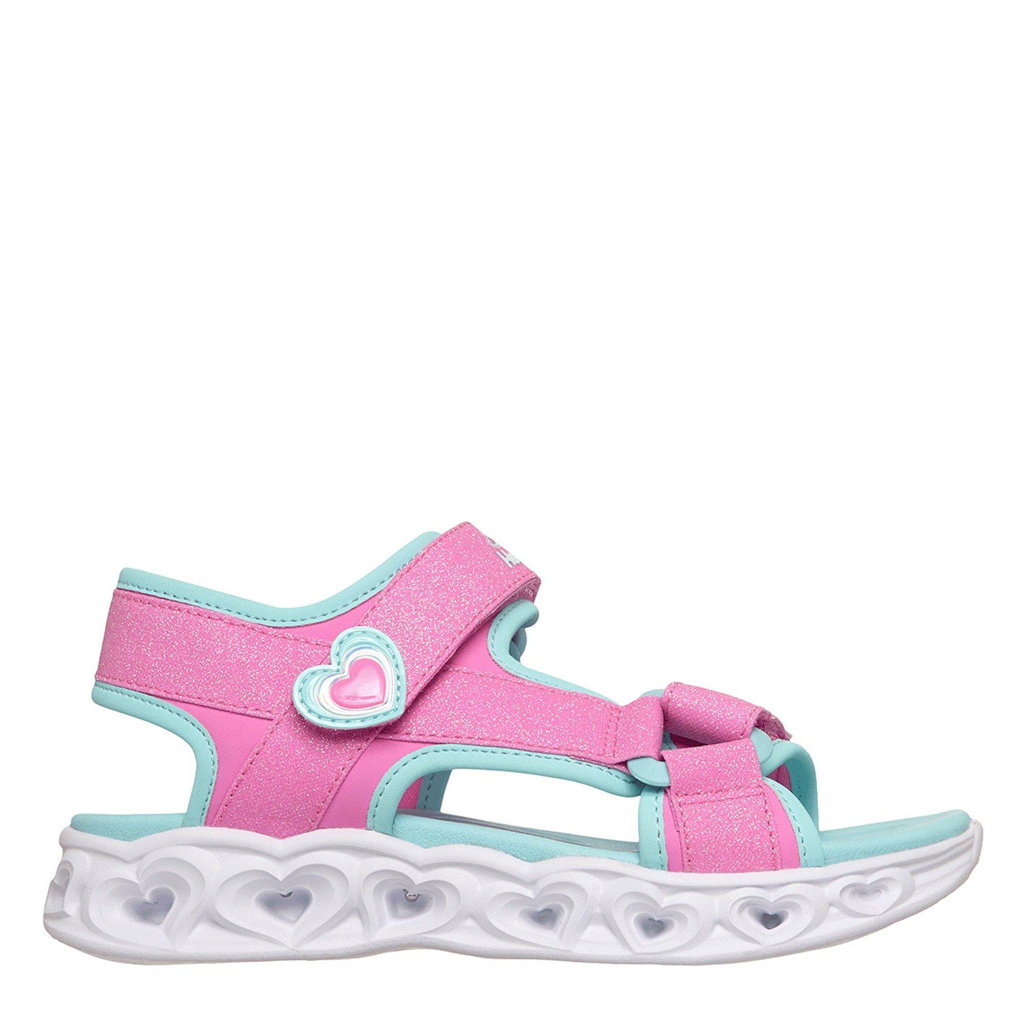 Skechers Girls Kids' Flat Sandals - Pink/Turqoise - 2 (35)