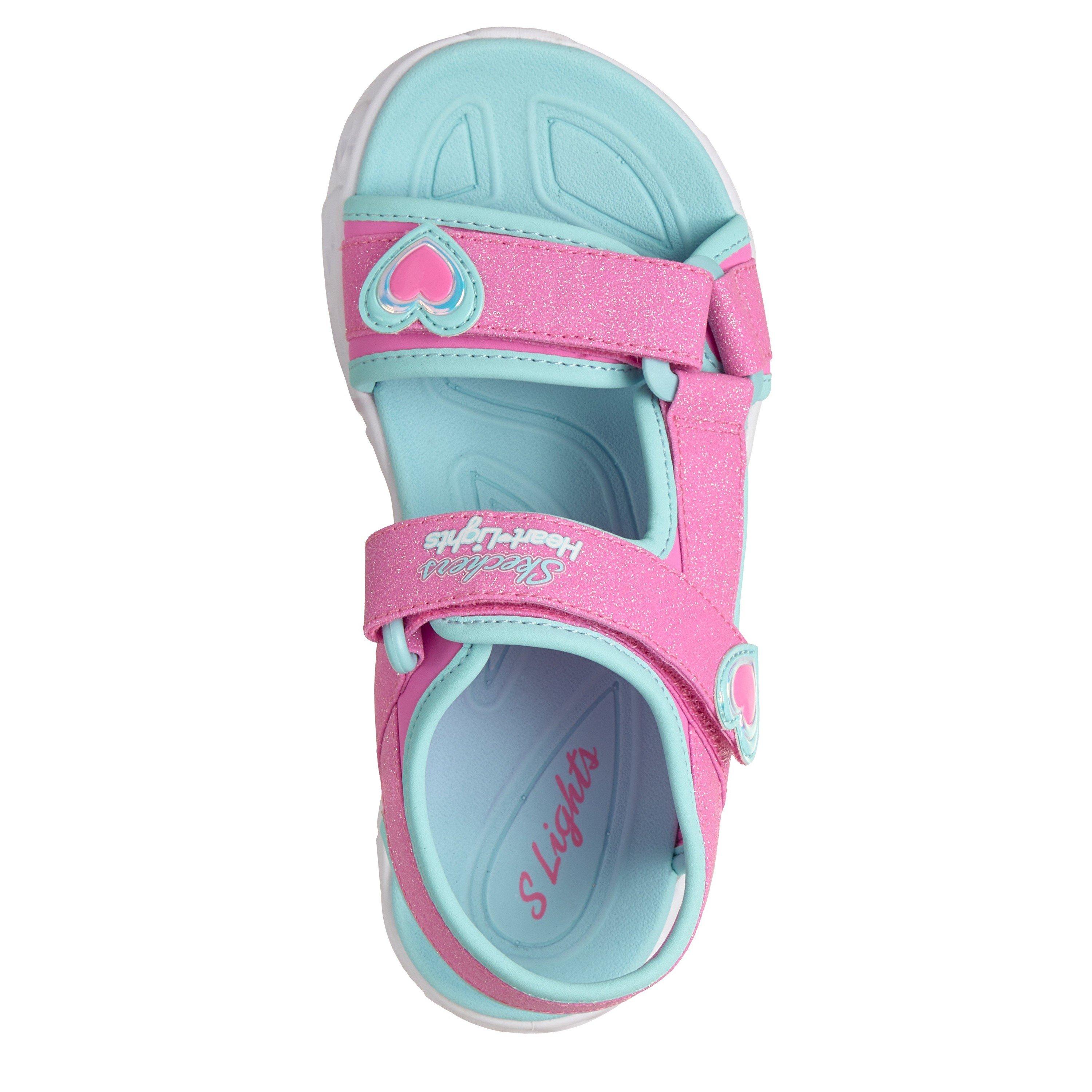 Pink/Turqoise - Skechers - Kids' Flat Sandals - 5