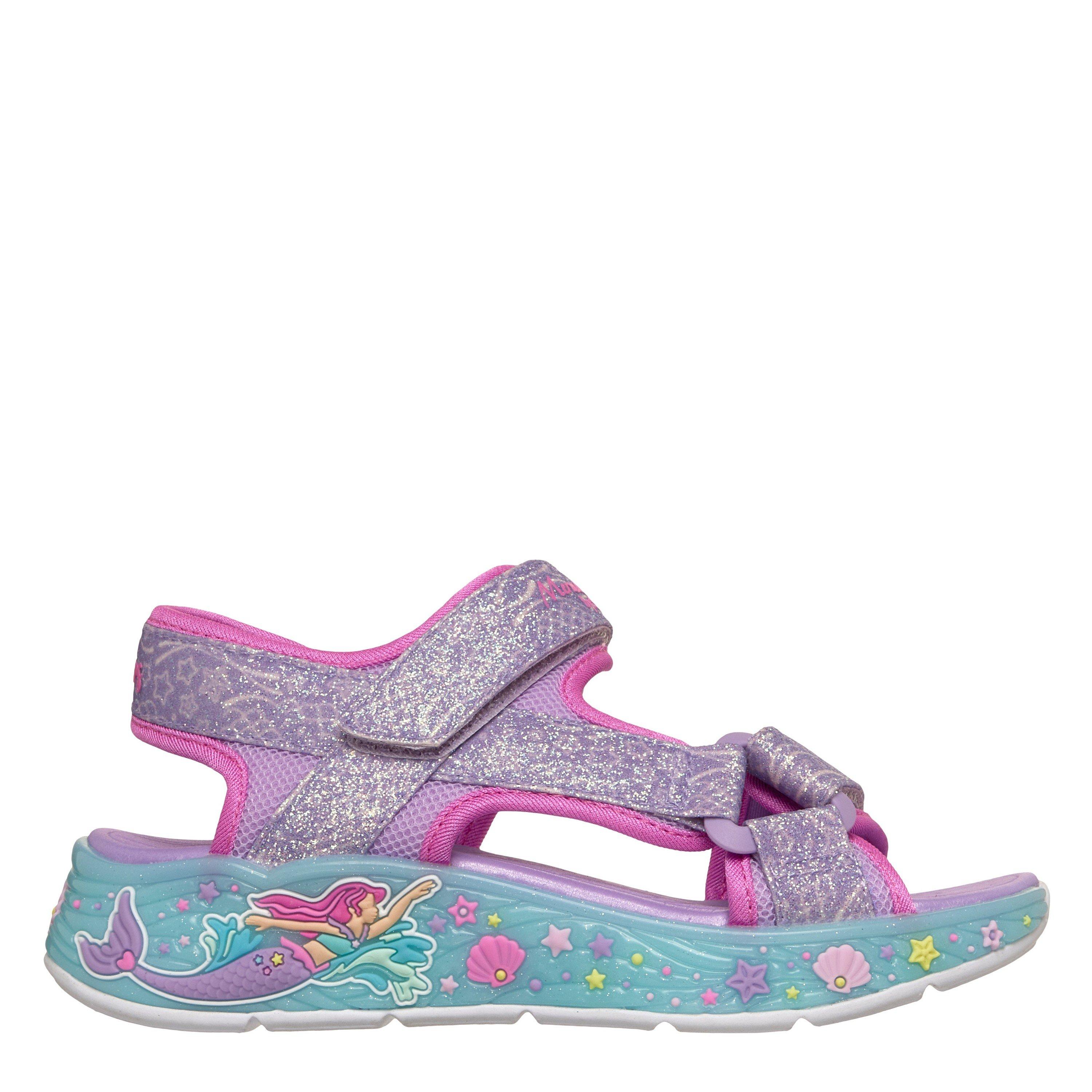 Skechers Girls Kids' Flat Sandals - Lavender/ - 2 (35)