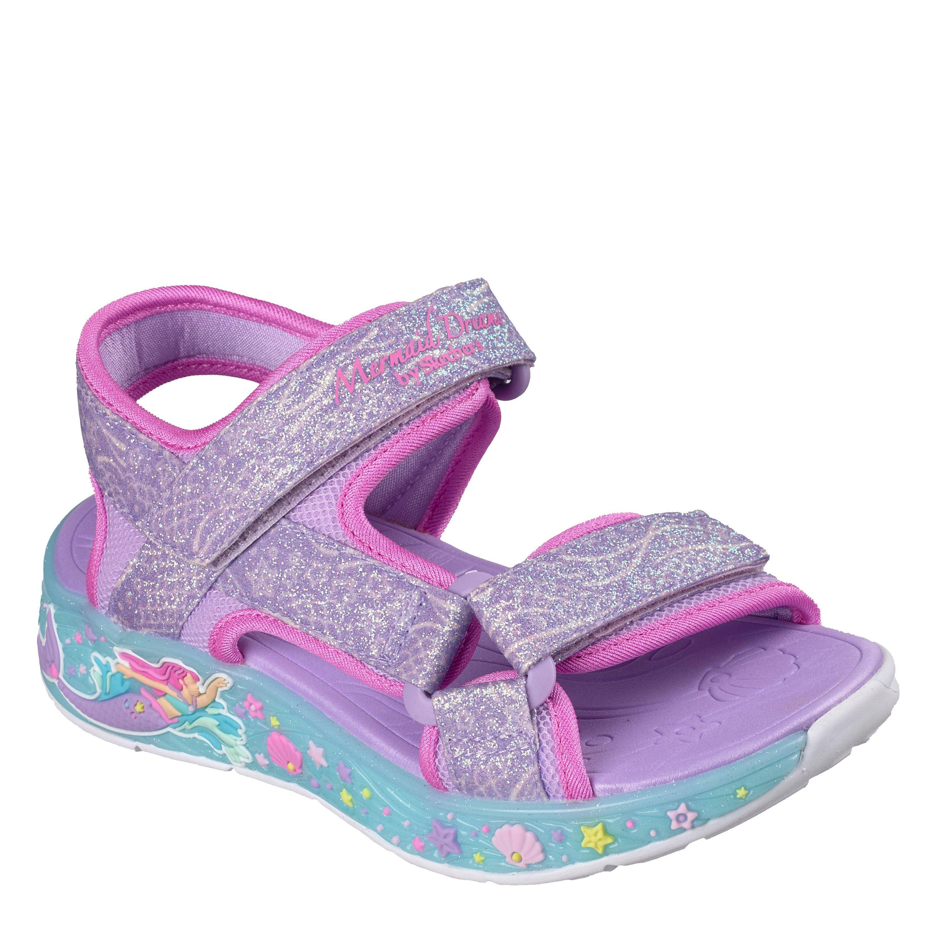 Lavendel/Multi - Skechers - Kids' Flat Sandals - 3